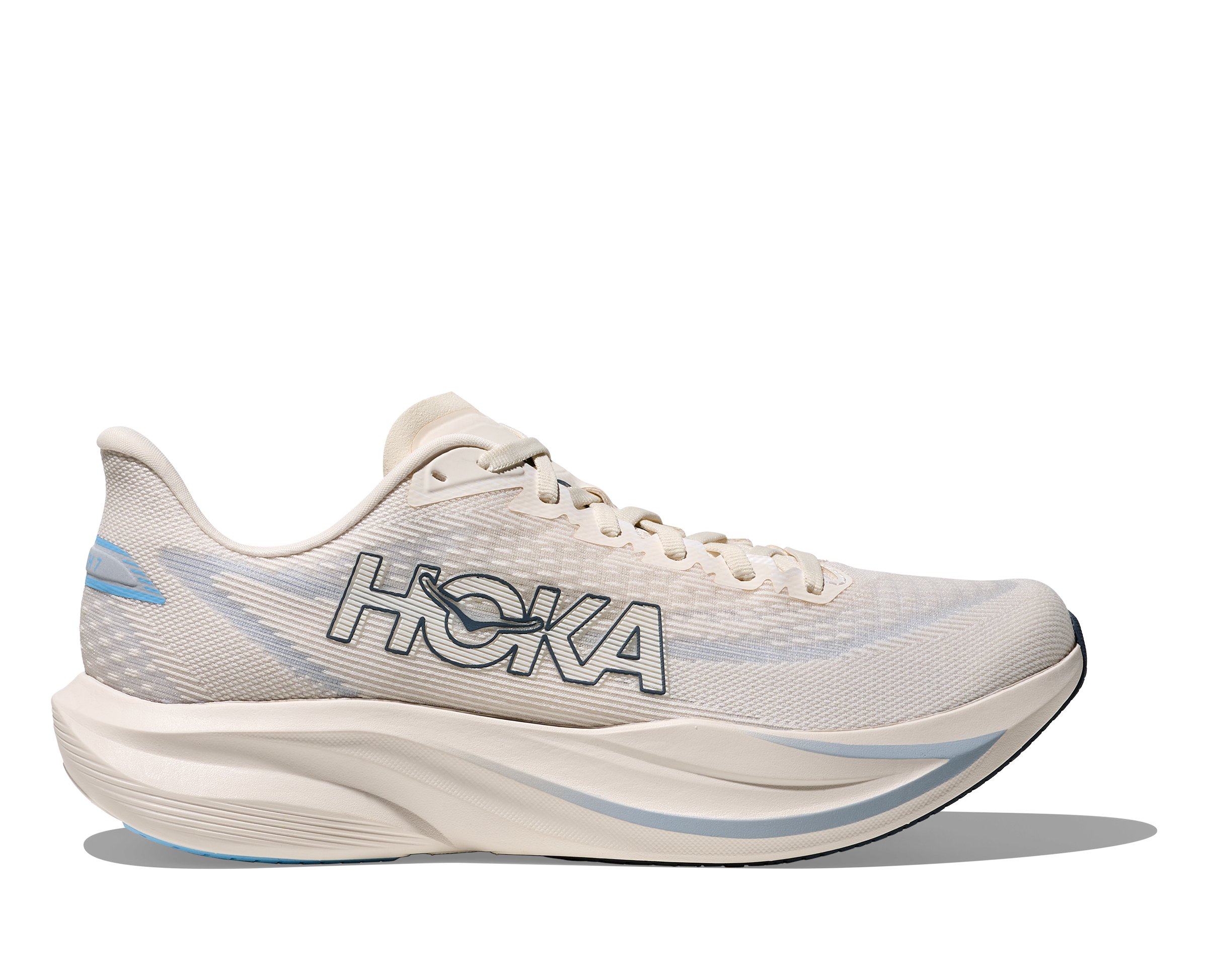 Hoka Men's Mach 7 Footwear Hoka One One Alabaster/Soaring Blue-ASRN 7.5 Medium-D