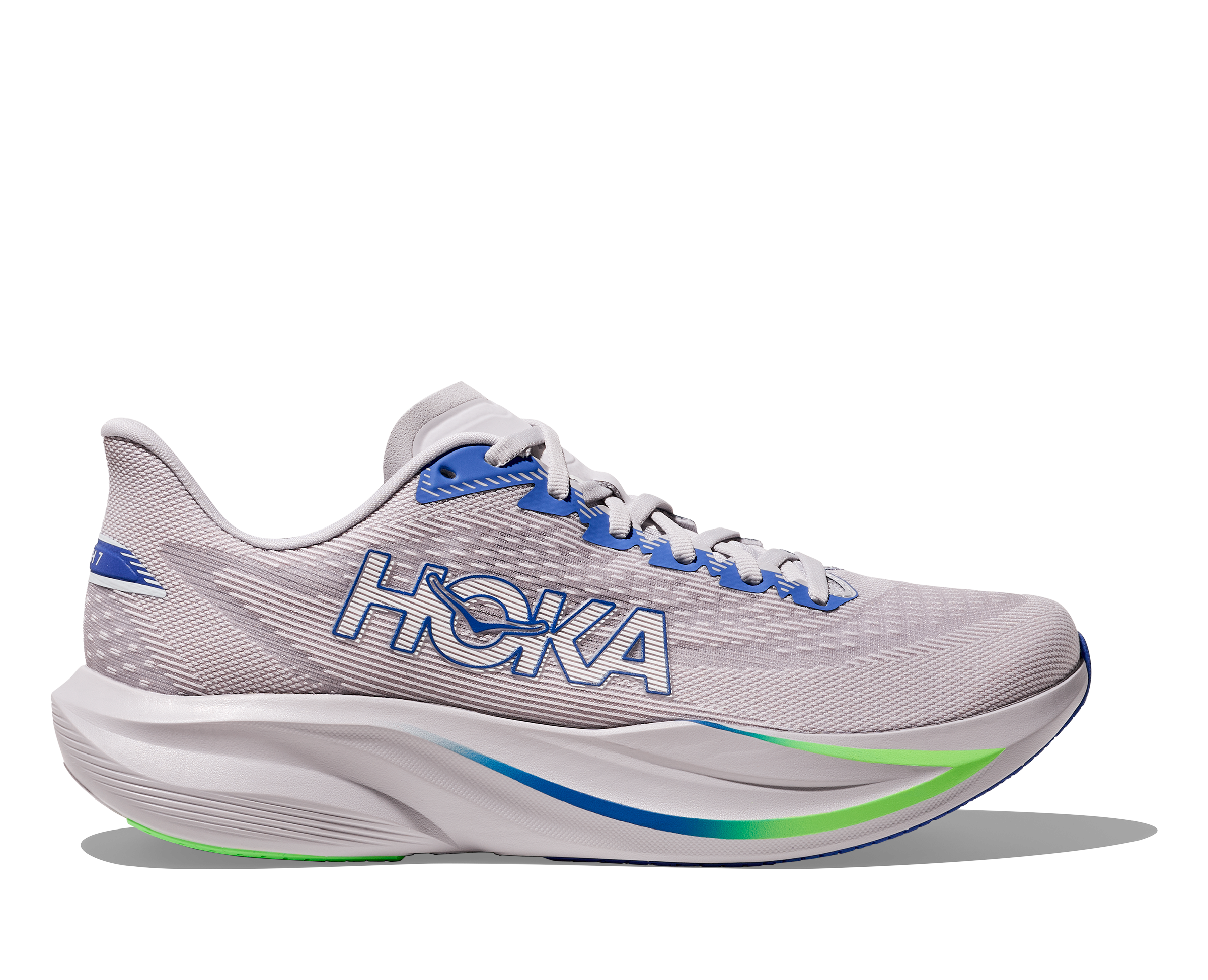 Hoka Men's Mach 7 Footwear Hoka One One Ash Grey/ Cobalt Blue-AYCB 7.5 Medium-D
