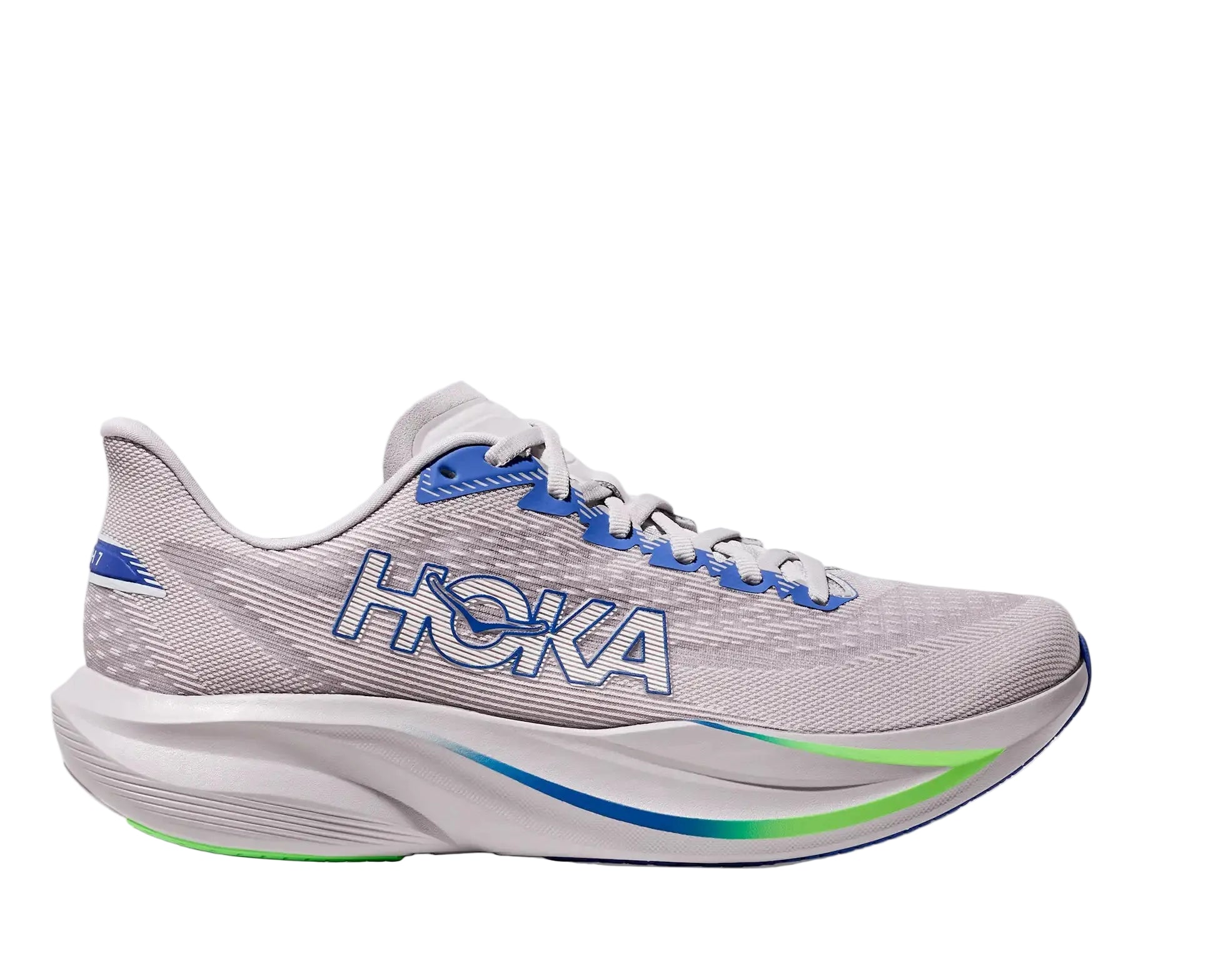 Hoka Men's Mach 7 Footwear Hoka One One Ash Grey/Cobalt Blue-AYCB 7.5 Medium-D