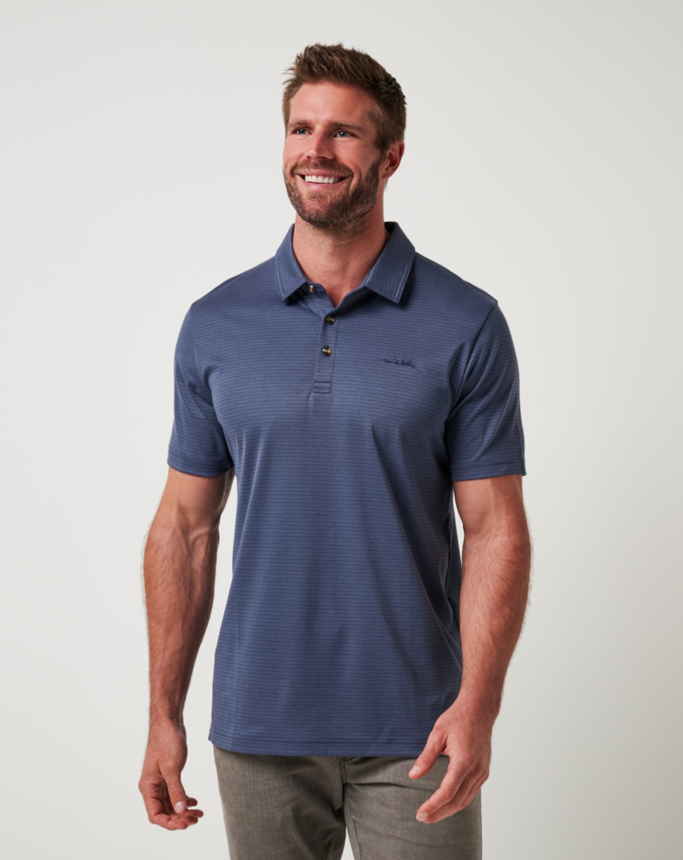 TravisMathew Men's Zinna 2.0 Polo NL Apparel TravisMathew Mood Indigo/Vintage Indigo Small