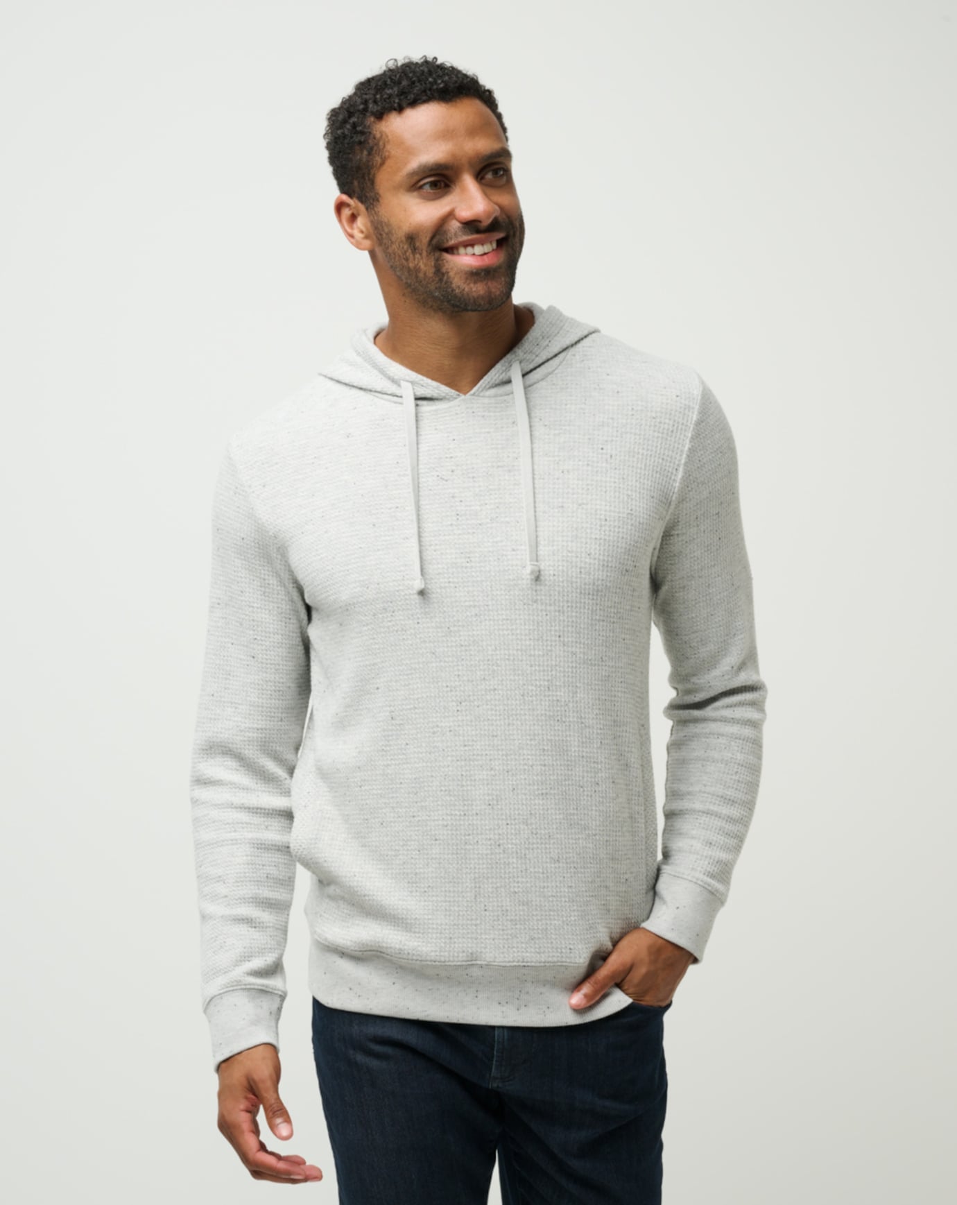 TravisMathew Men's Cloud Waffle Hoodie Apparel TravisMathew Light Grey Small 