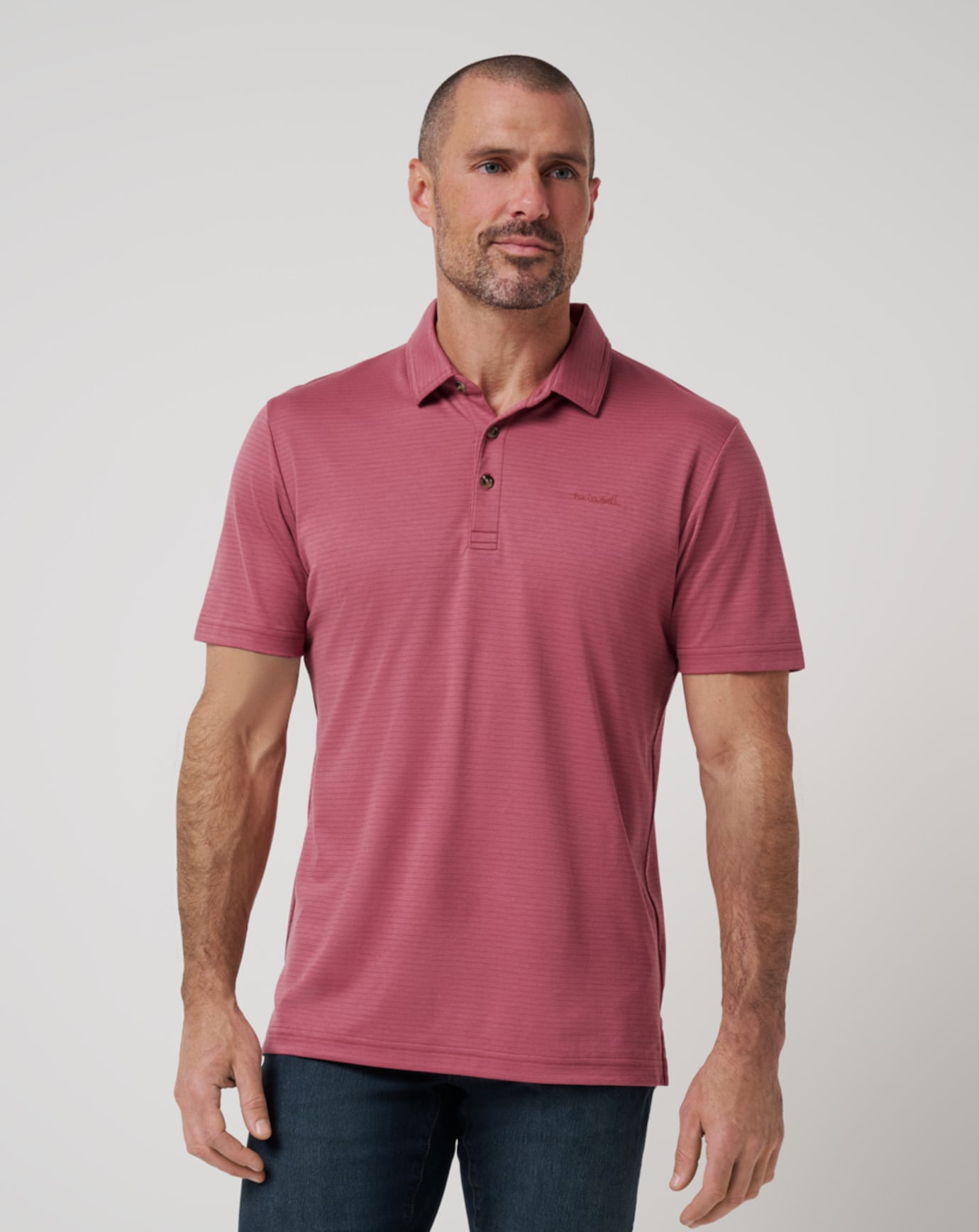 TravisMathew Men's Zinna 2.0 Polo NL Apparel TravisMathew Roan Rouge Small