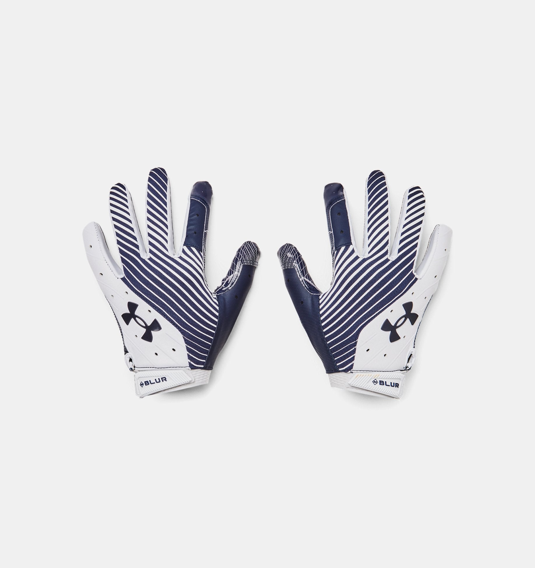 Navy blue and sales white football gloves