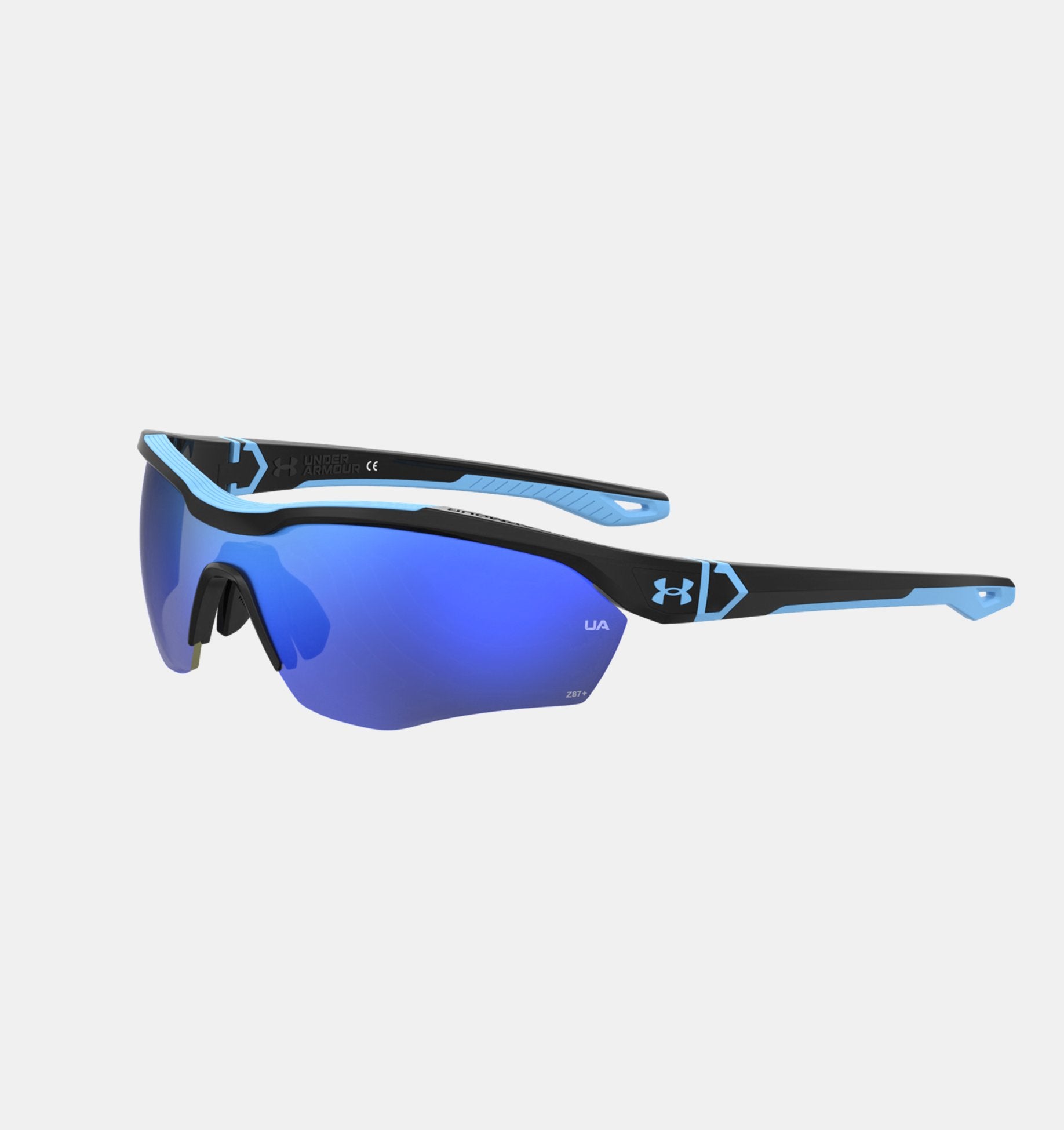 Under Armour Yard Pro Sunglasses Accessories Under Armour Shiny Black/Carolina Blue  