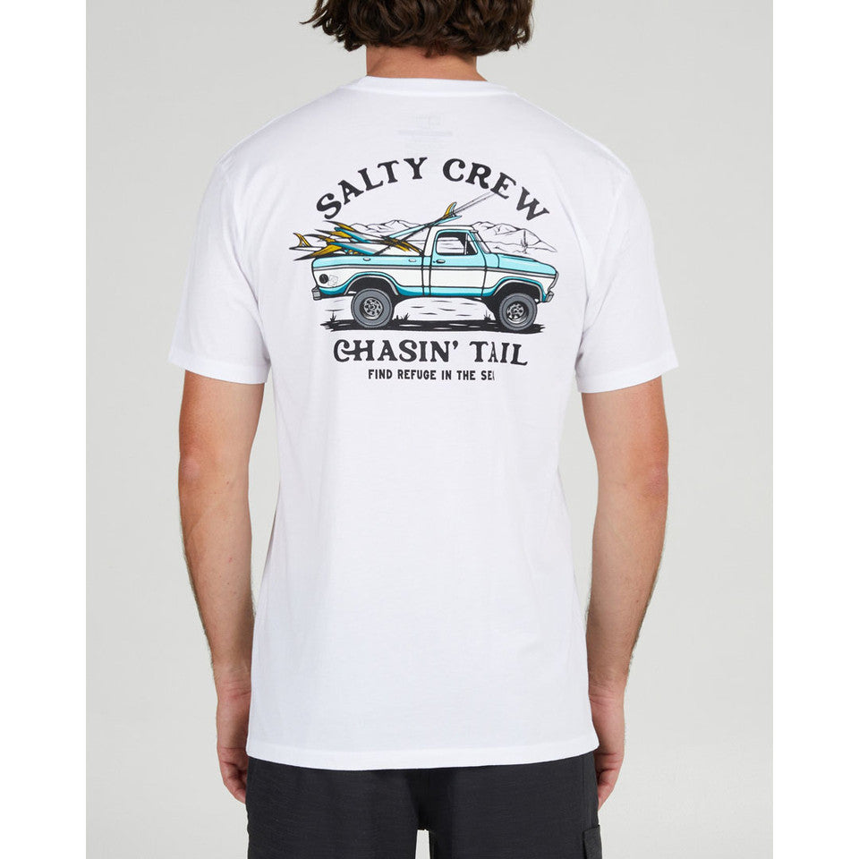 Salty Crew Mens Off Road Premium S S Tee Apparel Salty Crew White Small 