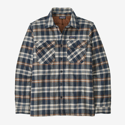 Patagonia Men's Insulated Organic Cotton MW Fjord Flannel Shirt Apparel Patagonia Fields: New Navy-FINN Small 