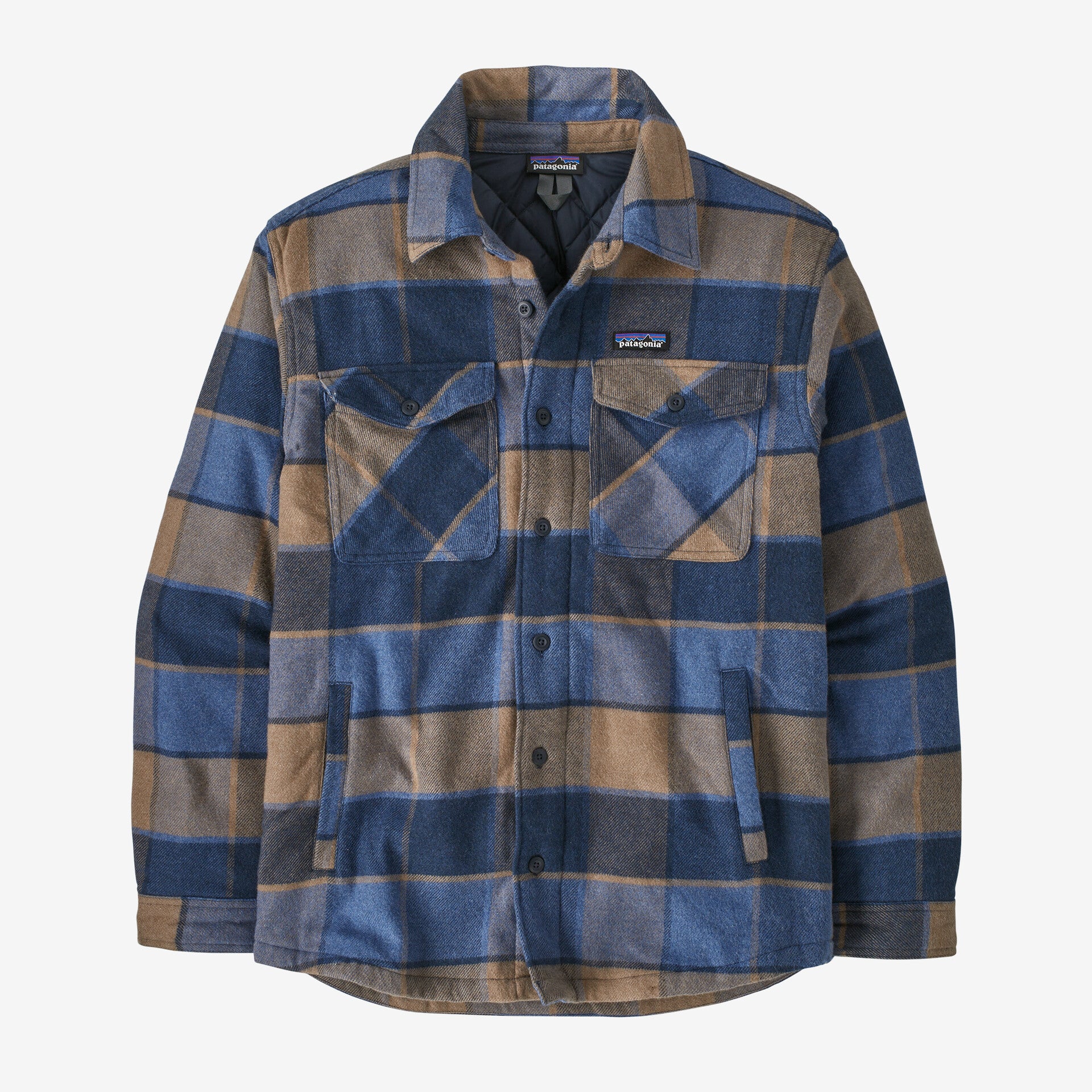 Patagonia Men's Lightweight Insulated Fjord Flannel Shirt Apparel Patagonia William: Smolder Blue-WMBL Small 