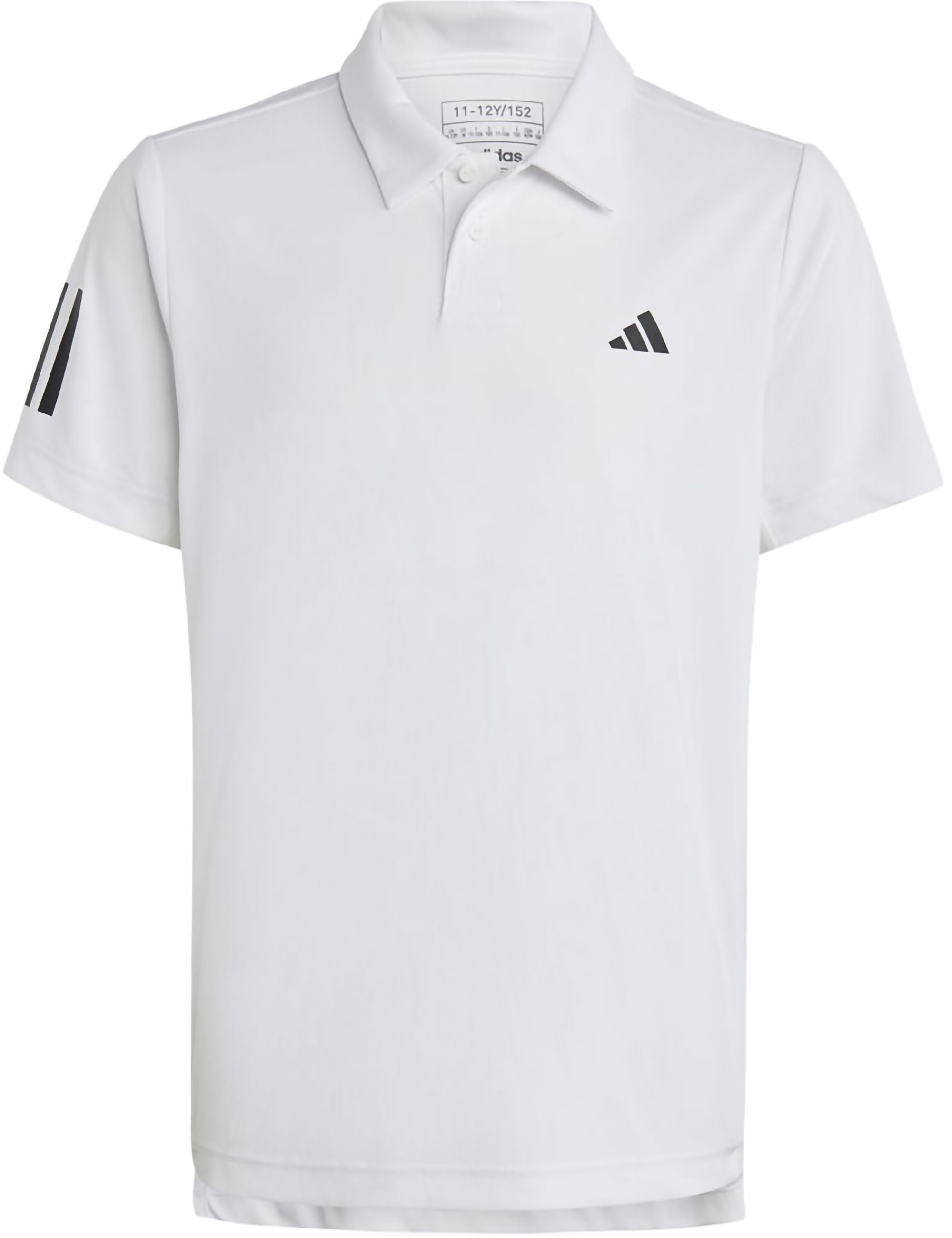 adidas Boy's Club 3 Stripe Polo Apparel Adidas White XSmall 