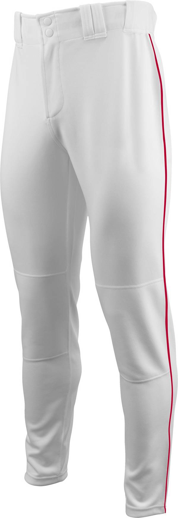 Marucci Men's Excel Full Length Piped Pants Apparel MARUCCI White/Red Small 