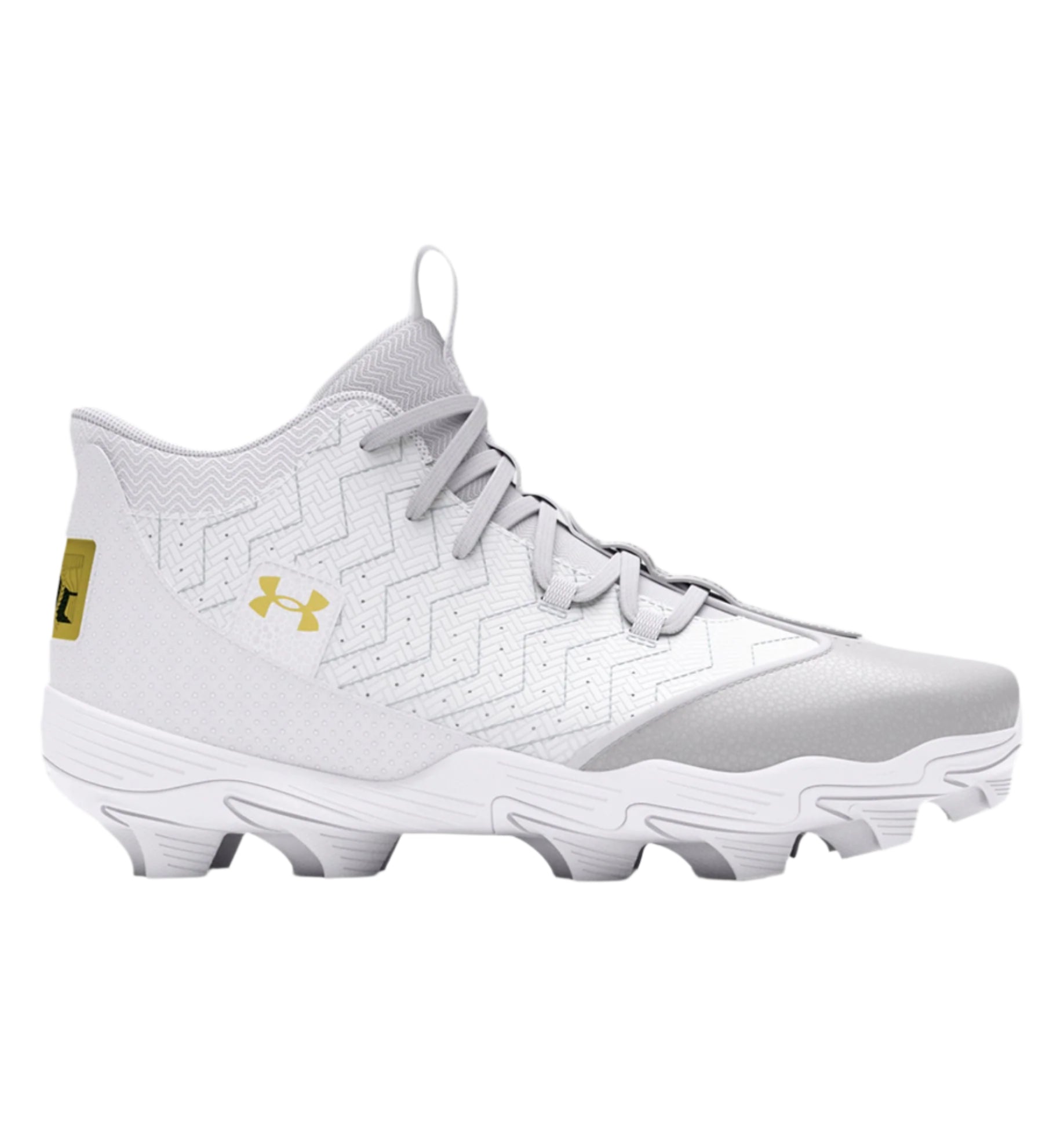 Under Armour Harper 9 RM Baseball Cleats Footwear Under Armour White/White/Metallic Gold-101 6.5