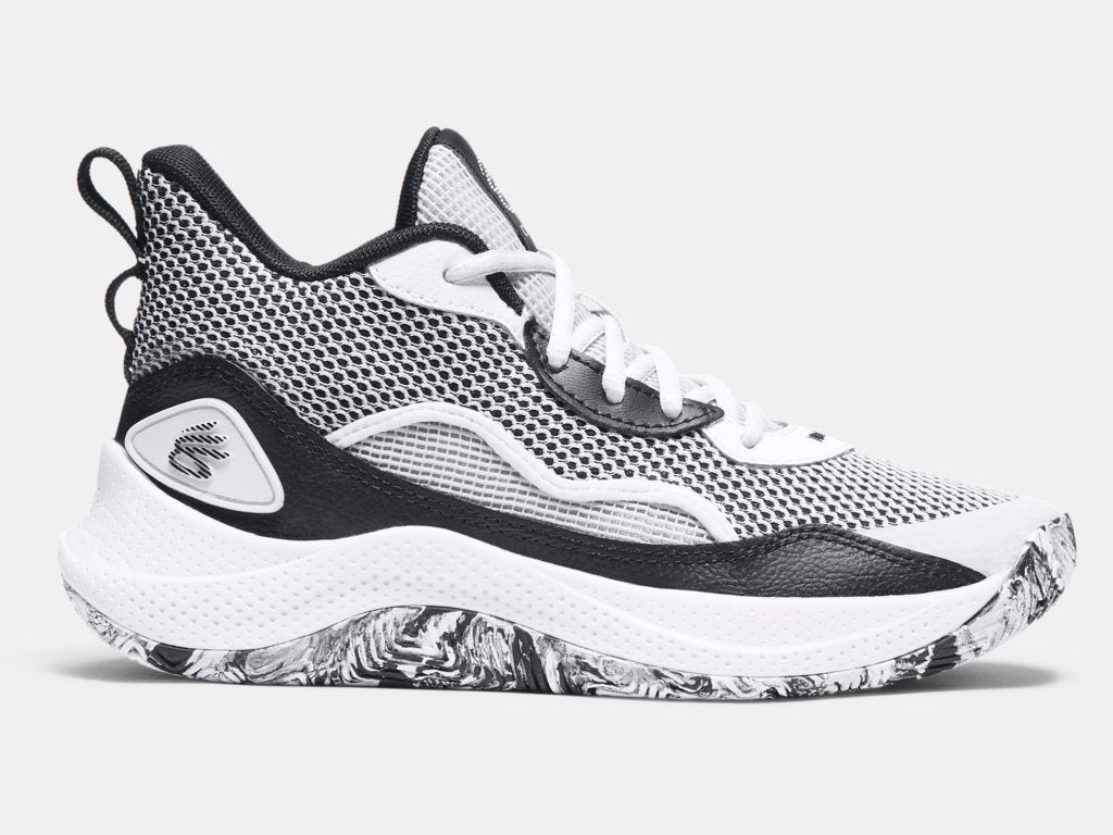 Under Armour Youth Curry 3Z 24 (GS) Footwear Under Armour White/Black-101 3.5 