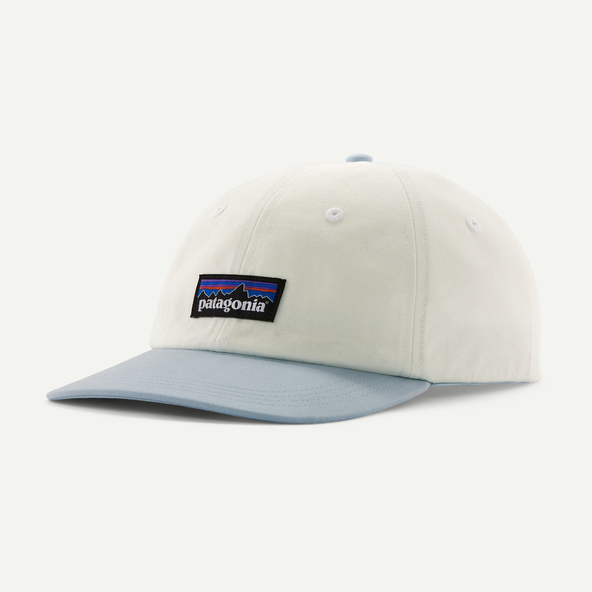 Patagonia P-6 Label Trad Cap Accessories Patagonia Birch White w/Fleck Blue-BIFL