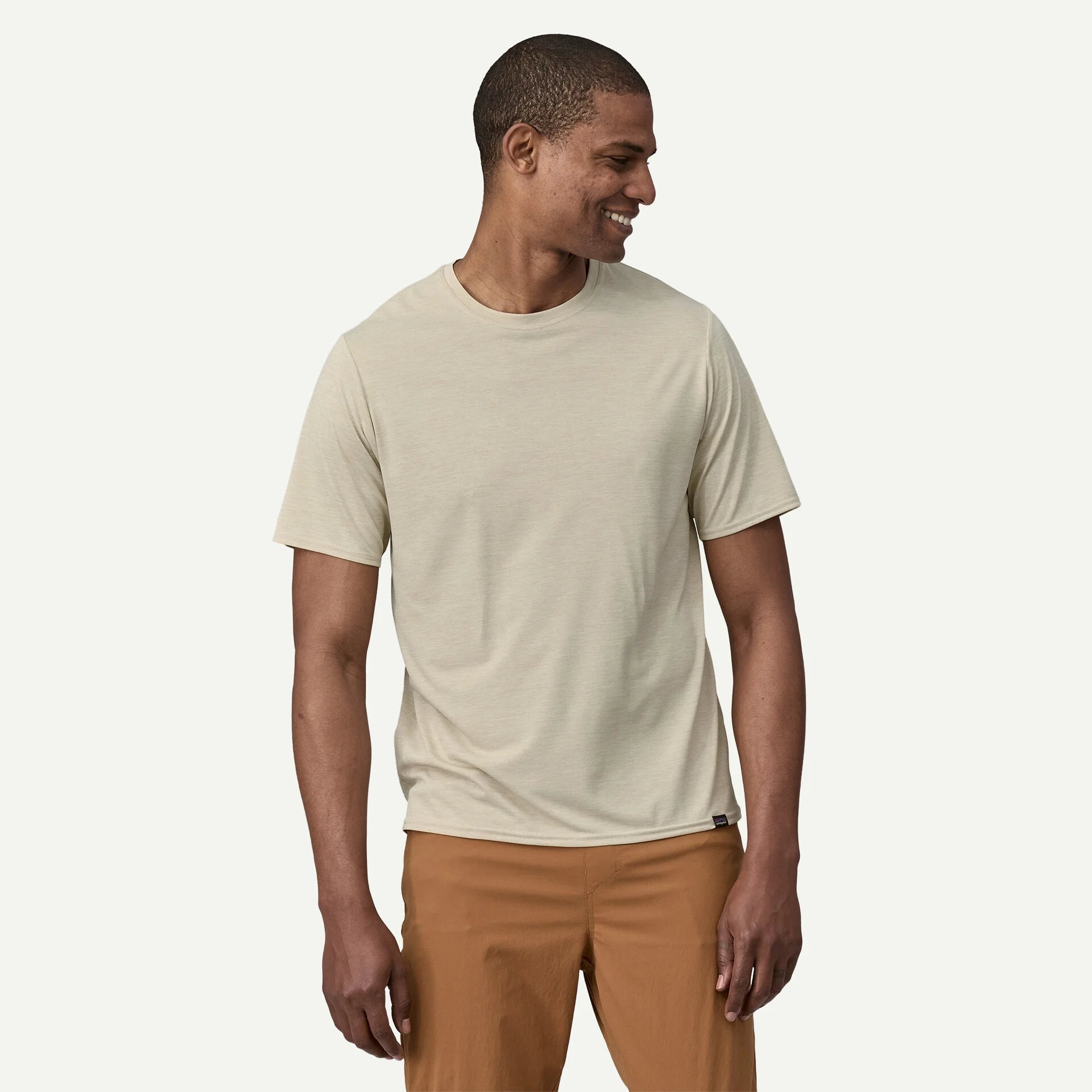 Patagonia Men's Capilene Cool Daily Shirt Apparel Patagonia Pumice - Dyno White X-Dye Medium