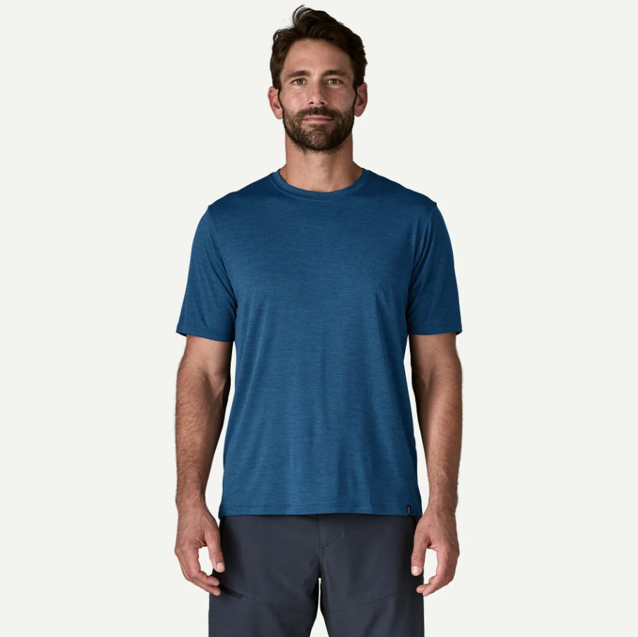 Patagonia Men's Capilene Cool Daily Shirt Apparel Patagonia Clement Blue/Light Clement Blue X-Dye-CMBX Small