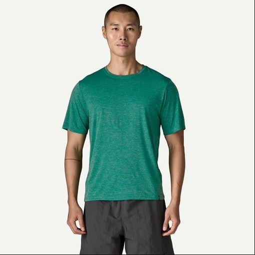 Patagonia Men's Capilene Cool Daily Shirt Apparel Patagonia Gem Green/Light Gem Green X-Dye-GMLX Small