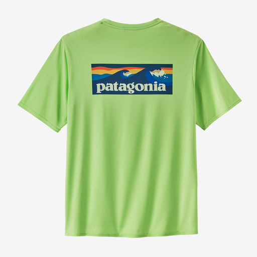 Patagonia Men's Capilene® Cool Daily Graphic Shirt- Waters Apparel Patagonia Boardshort Logo: Salamander Green-BLSA Small 