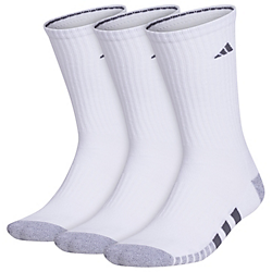 adidas Men's Cushioned 3.0 3-Pack Crew Apparel Adidas L White/Grey/Onix Grey 