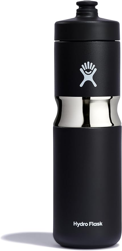 Hydro Flask 20 oz. Wide-Mouth Insulated Water Bottle with Sport Cap Accessories Hydro Flask Black  