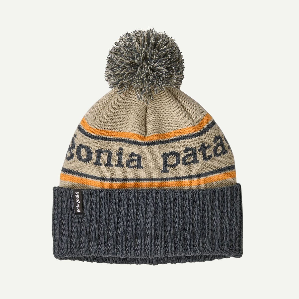Patagonia Kids' Powder Town Beanie Accessories Patagonia Park Stripe: Weathered Stone-PSWE