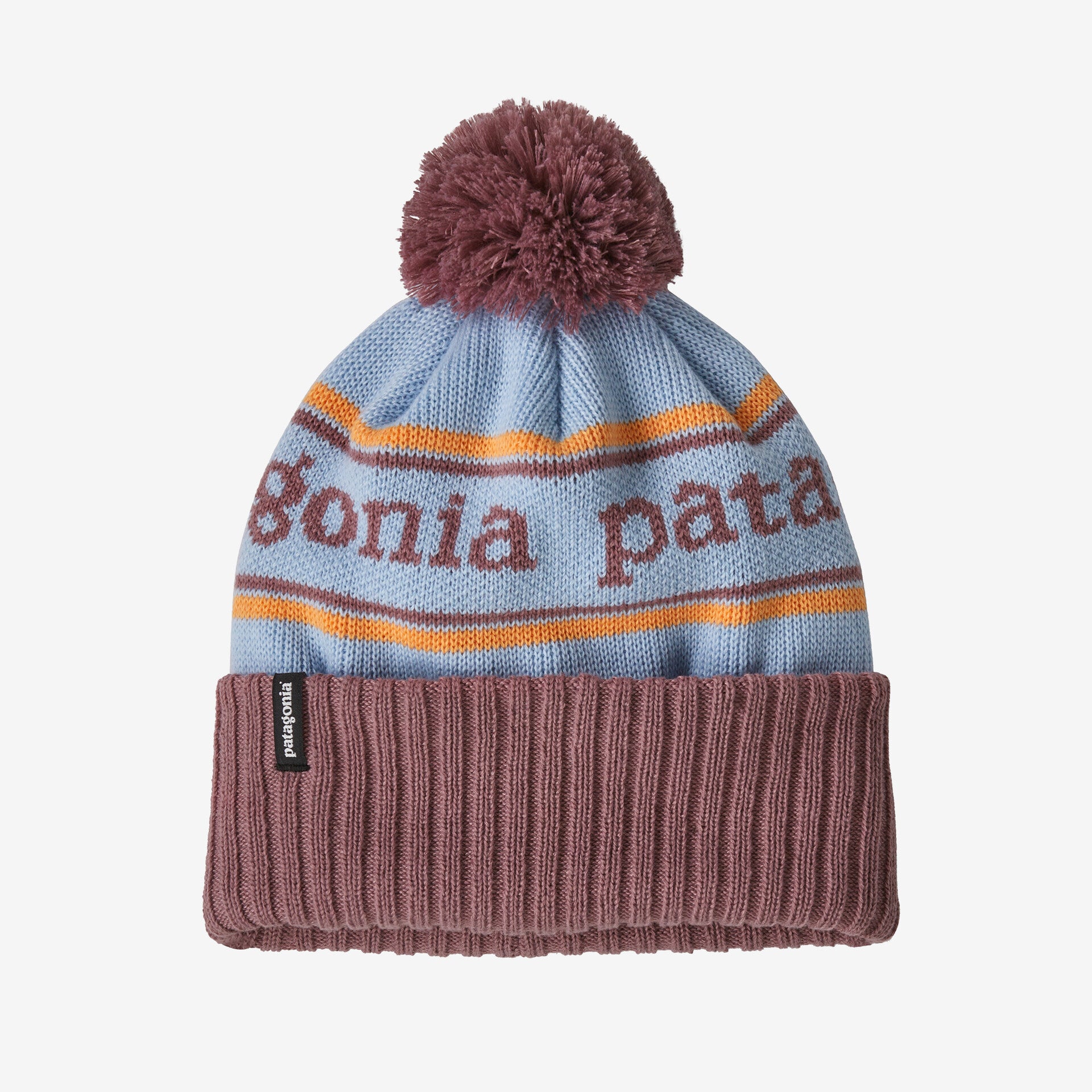 Patagonia Kids' Powder Town Beanie Accessories Patagonia Park Stripe: Wispy Green-PSWI  