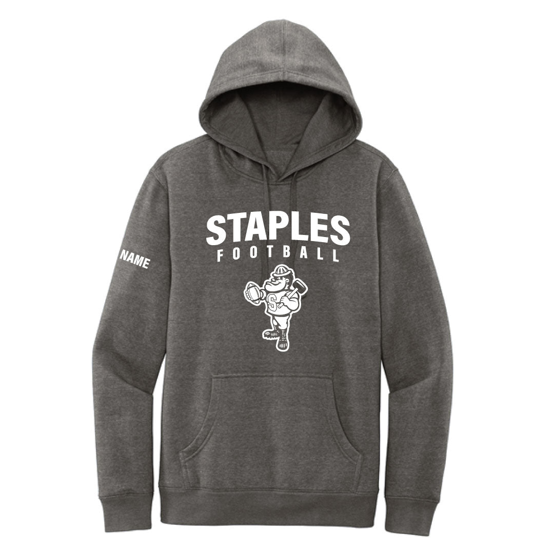Staples Football Fleece Hooded Sweatshirt Logowear Staples Football Grey Adult XS