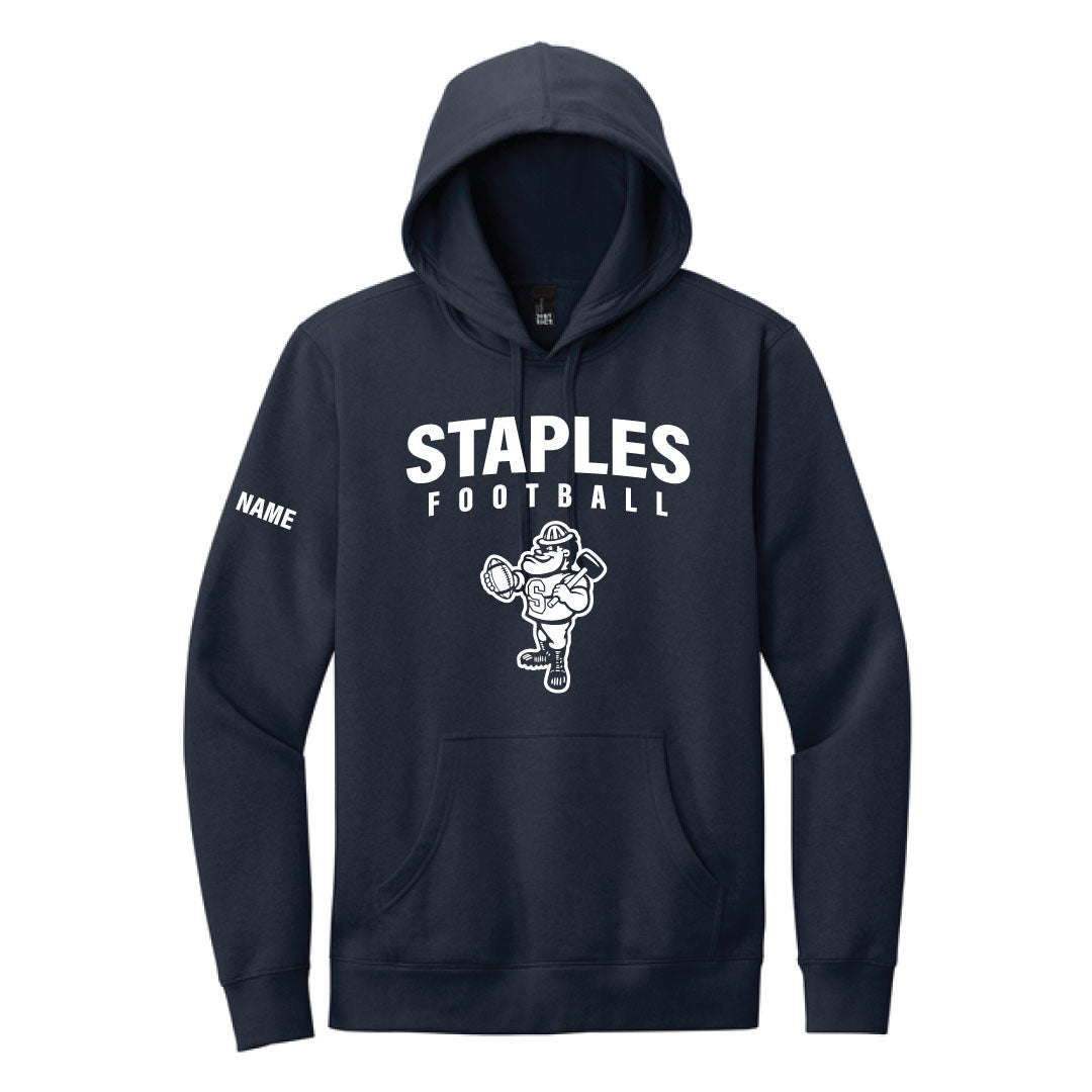 Staples Football Fleece Hooded Sweatshirt Logowear Staples Football Navy Adult XS