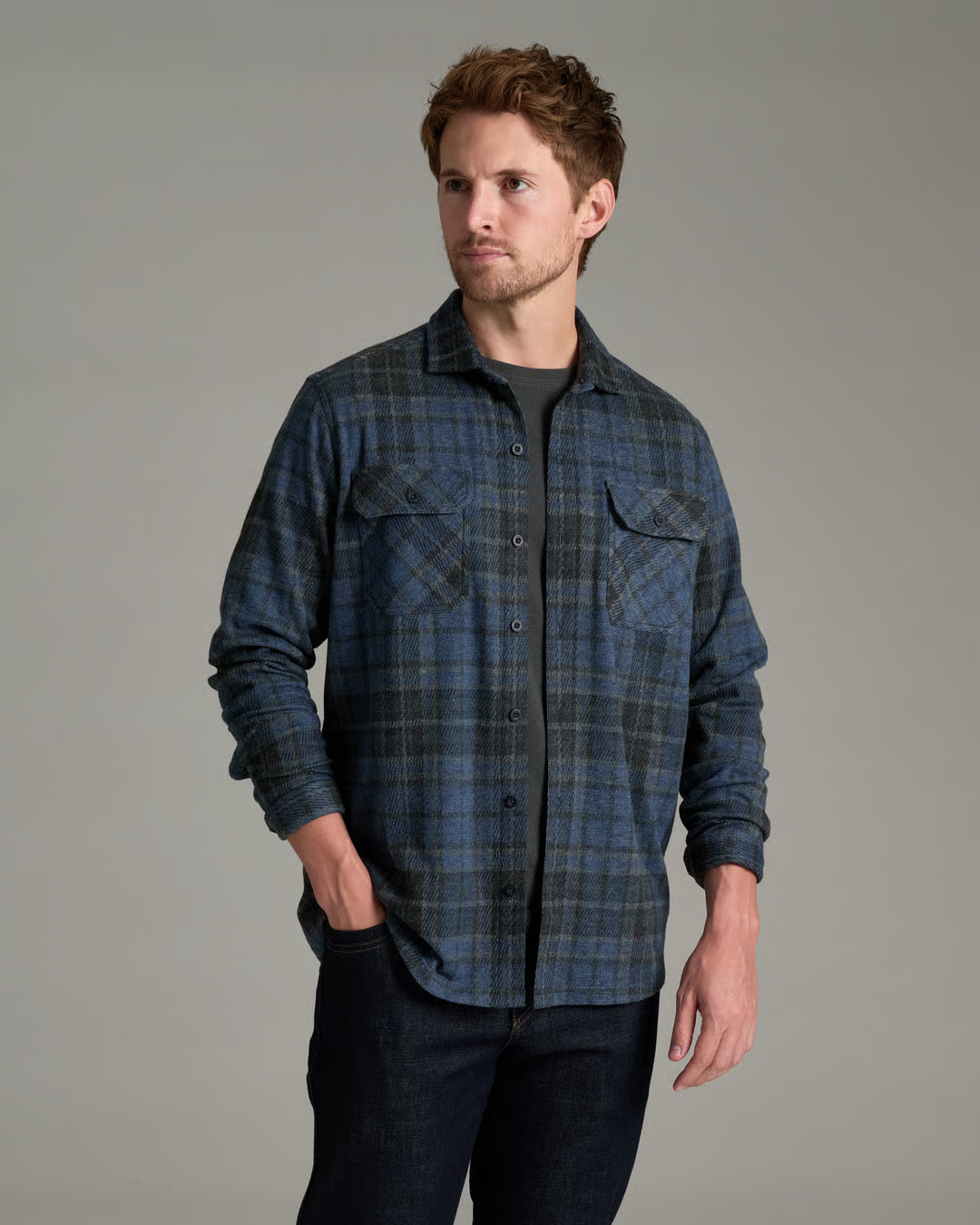 Kuhl Men's Innovatr Knit Flannel Apparel Kuhl Stormy Blue Small