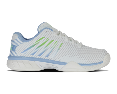 K Swiss Kids' Hypercourt Express 2 Footwear K-Swiss Lucent White/Dutch Canal/Paradise Green-126 1