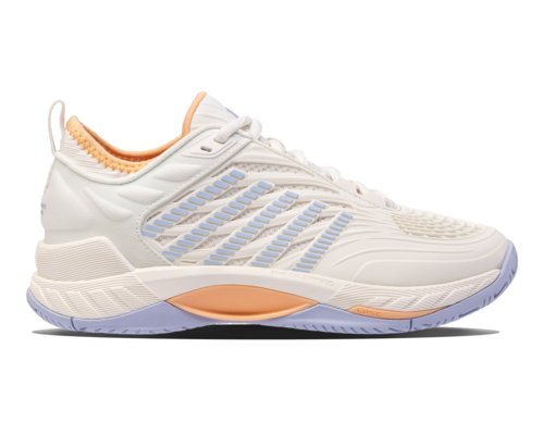 K-Swiss Women's Hypercourt Supreme 2 Footwear K-Swiss White/Heather/Peach Fuzz-131 6.5 