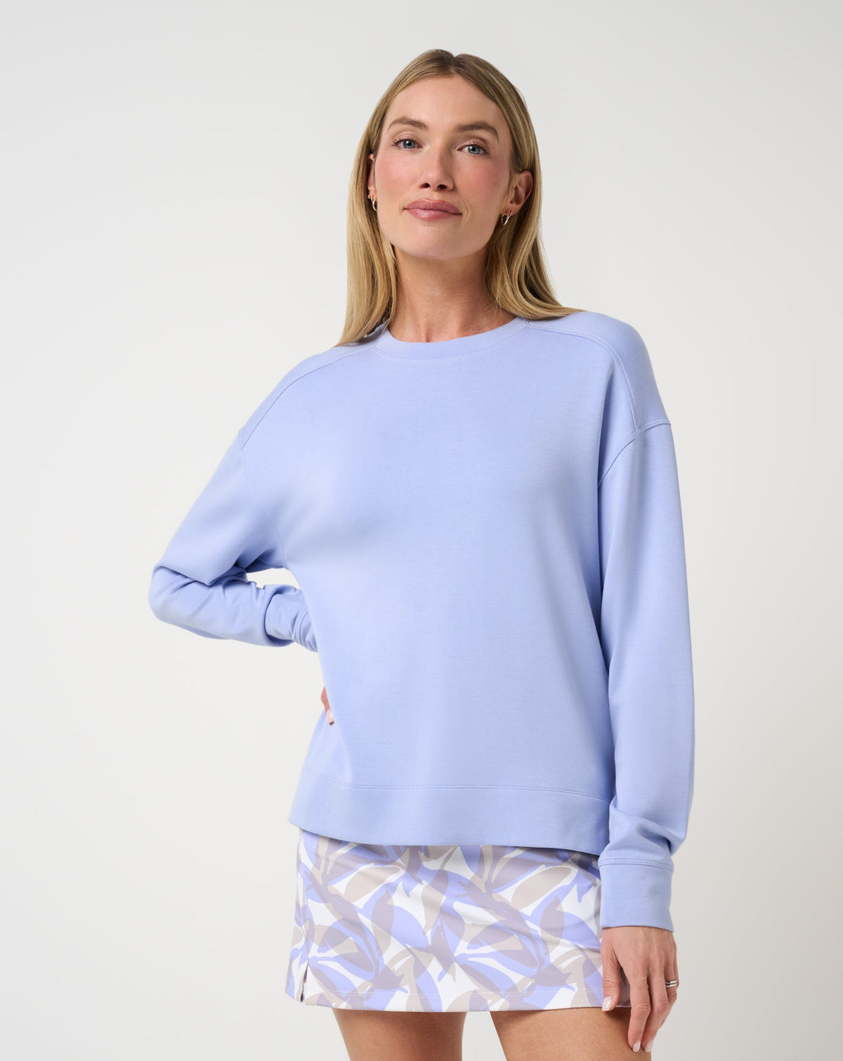 TravisMathew Women's Skyloft Soft Crew Apparel TravisMathew Soft Blue XSmall