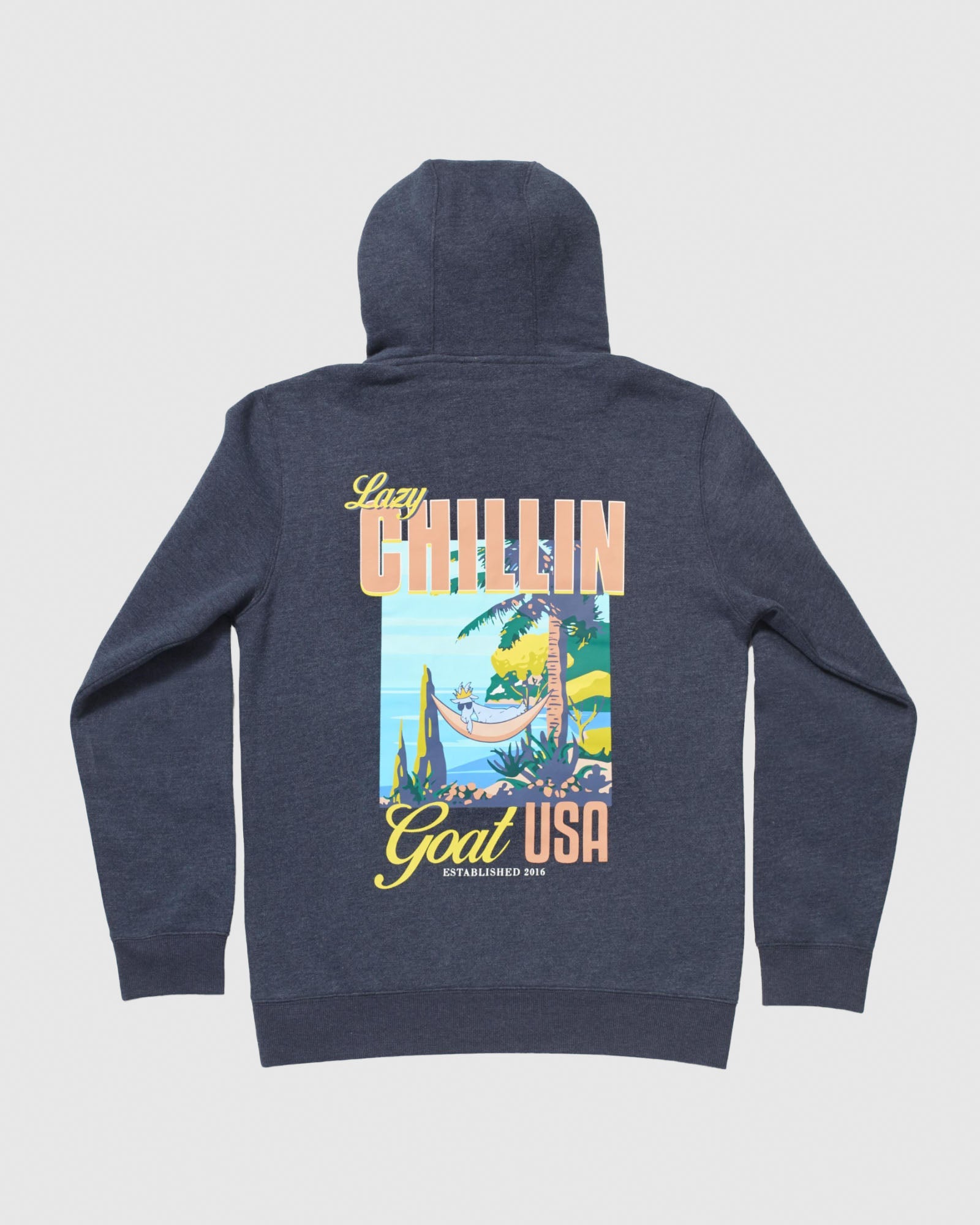 Goat USA Youth Lazy Chillin' Hooded Sweatshirt Apparel Goat USA Navy Youth Small 