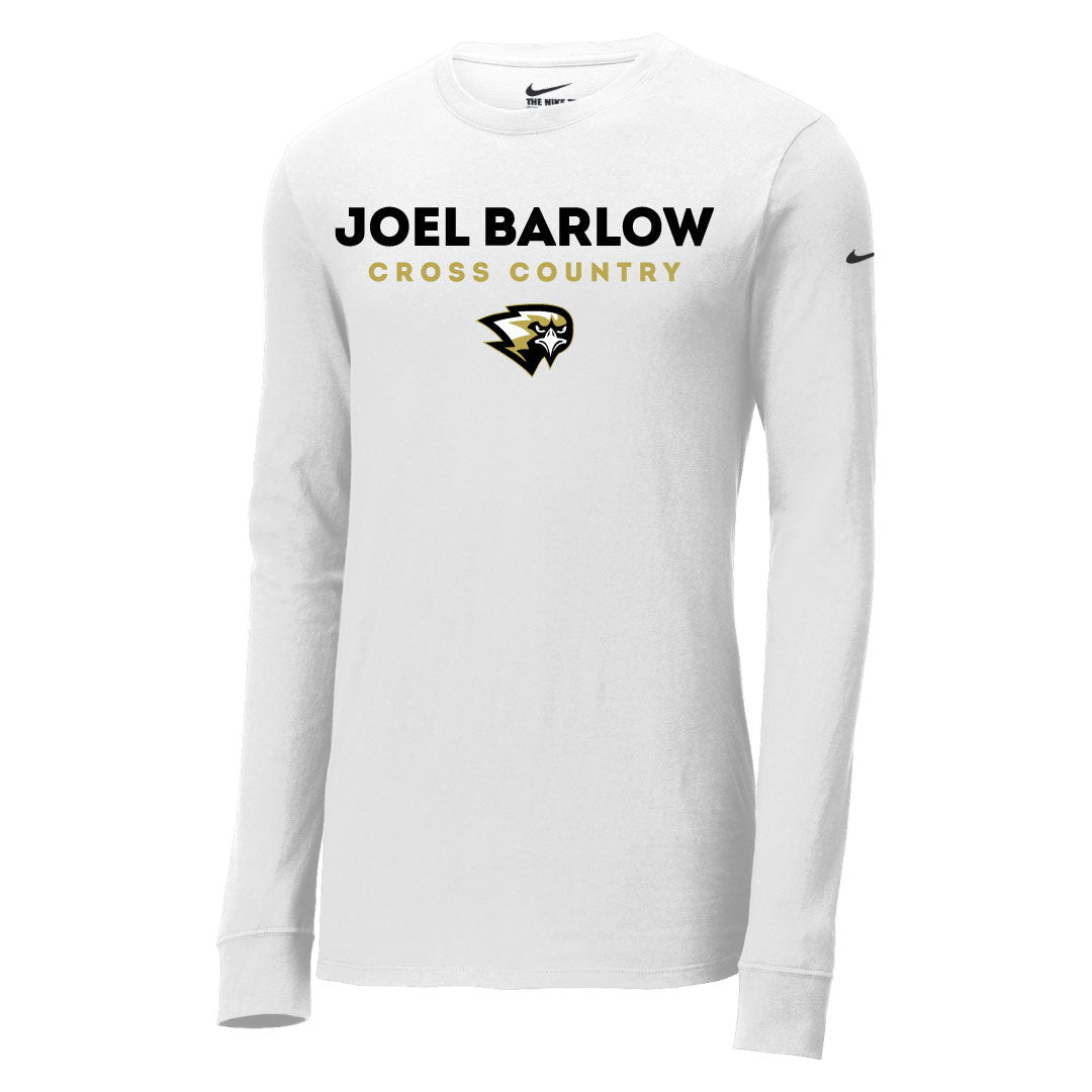 Barlow Girls XC Nike Dri Fit Long Sleeve Logowear Barlow Cross Country White Adult XS