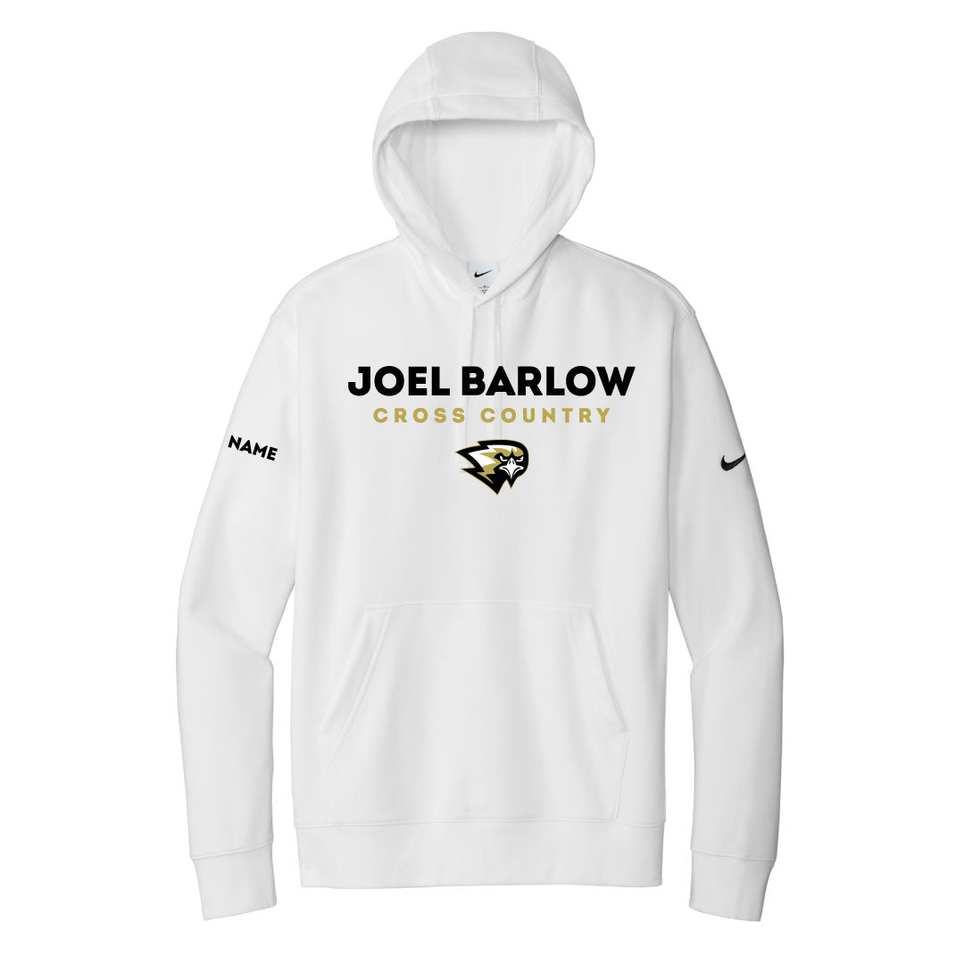 Barlow Girls XC Nike Hooded Sweatshirt Logowear Barlow Cross Country White Ladies S