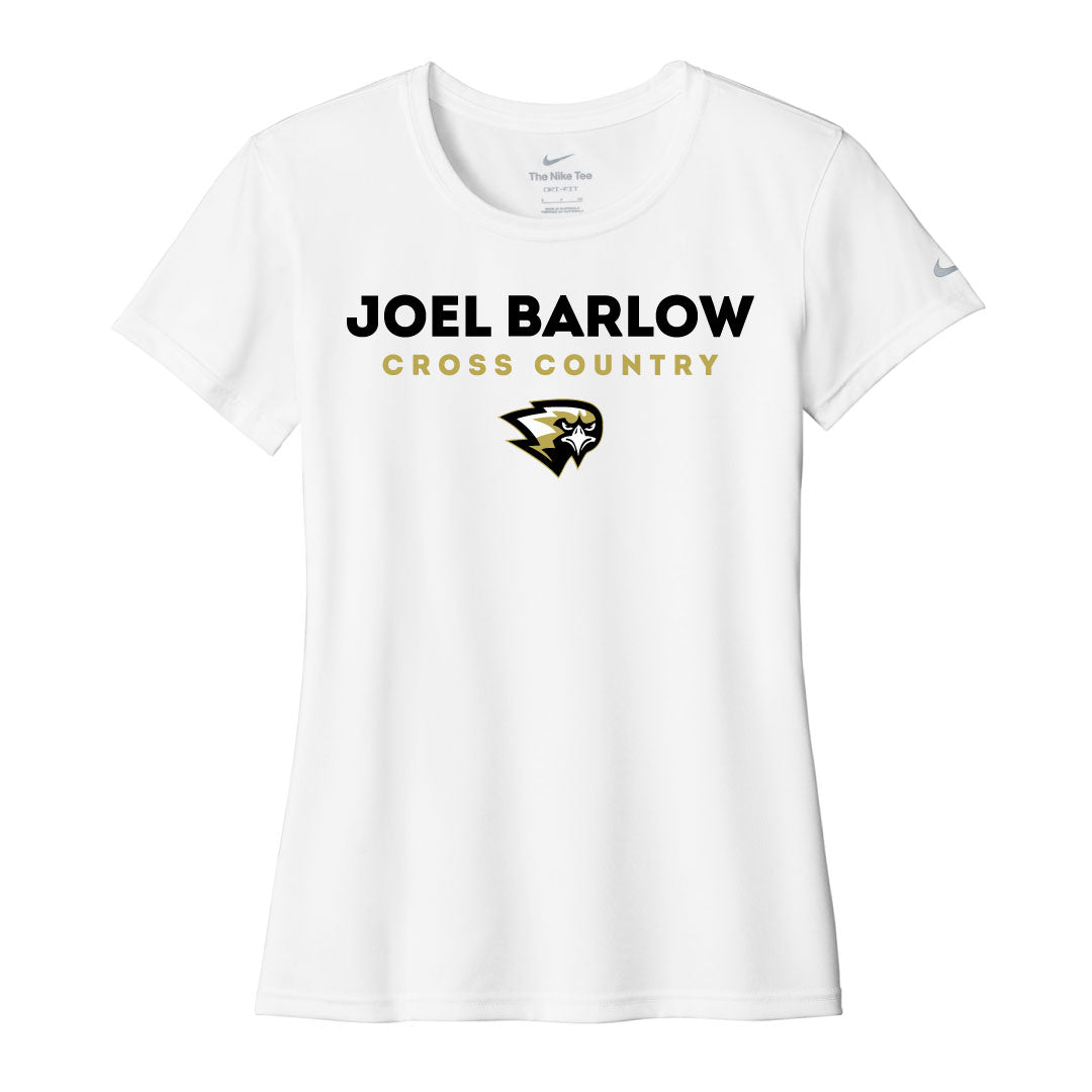 Barlow Girls XC Nike Dri Fit Tee Logowear Barlow Cross Country White Ladies S