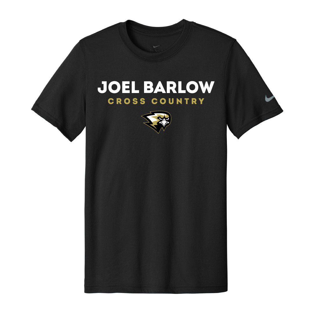 Barlow Girls XC Nike Dri Fit Tee Logowear Barlow Cross Country Black Mens S