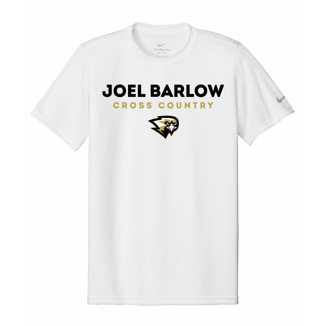Barlow Girls XC Nike Dri Fit Tee Logowear Barlow Cross Country White Mens S