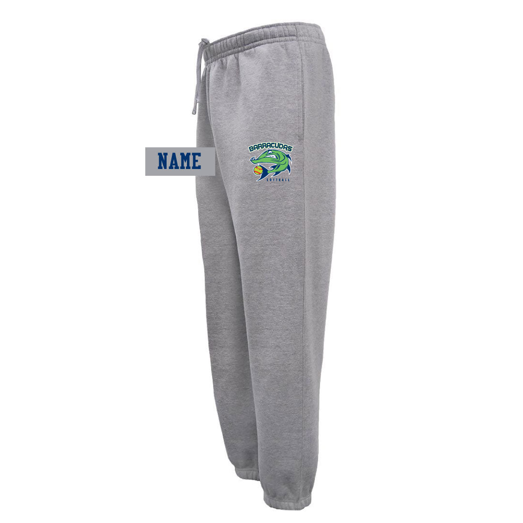 Barracudas Softball Closed Bottom Sweatpants Logowear Barracudas Grey Youth M