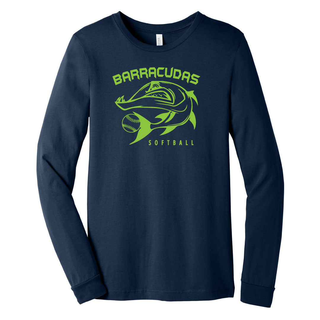 Barracudas Softball Cotton Blend Long Sleeve Logowear Barracudas