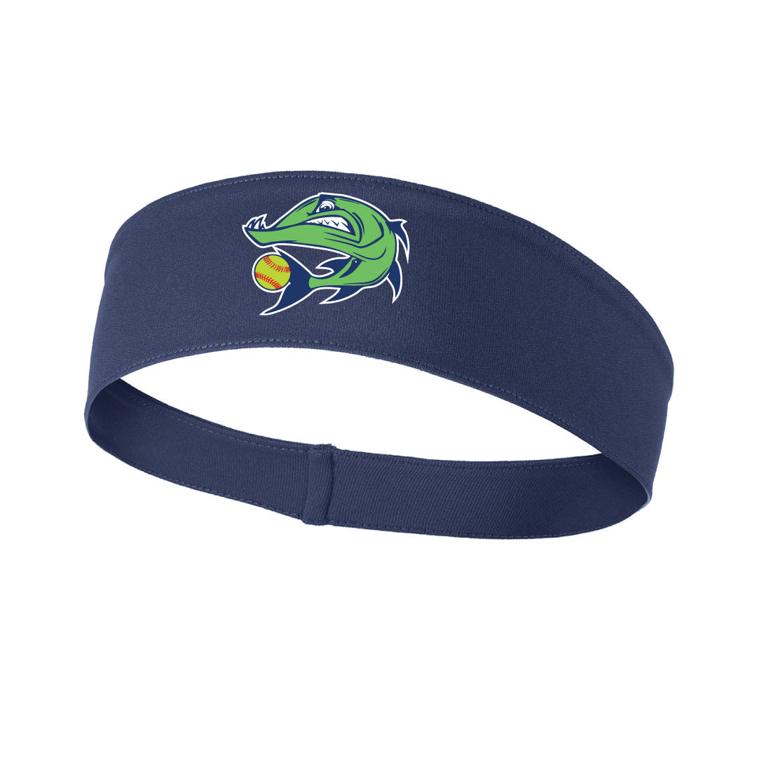 Barracudas Softball Headband Logowear Barracudas Navy