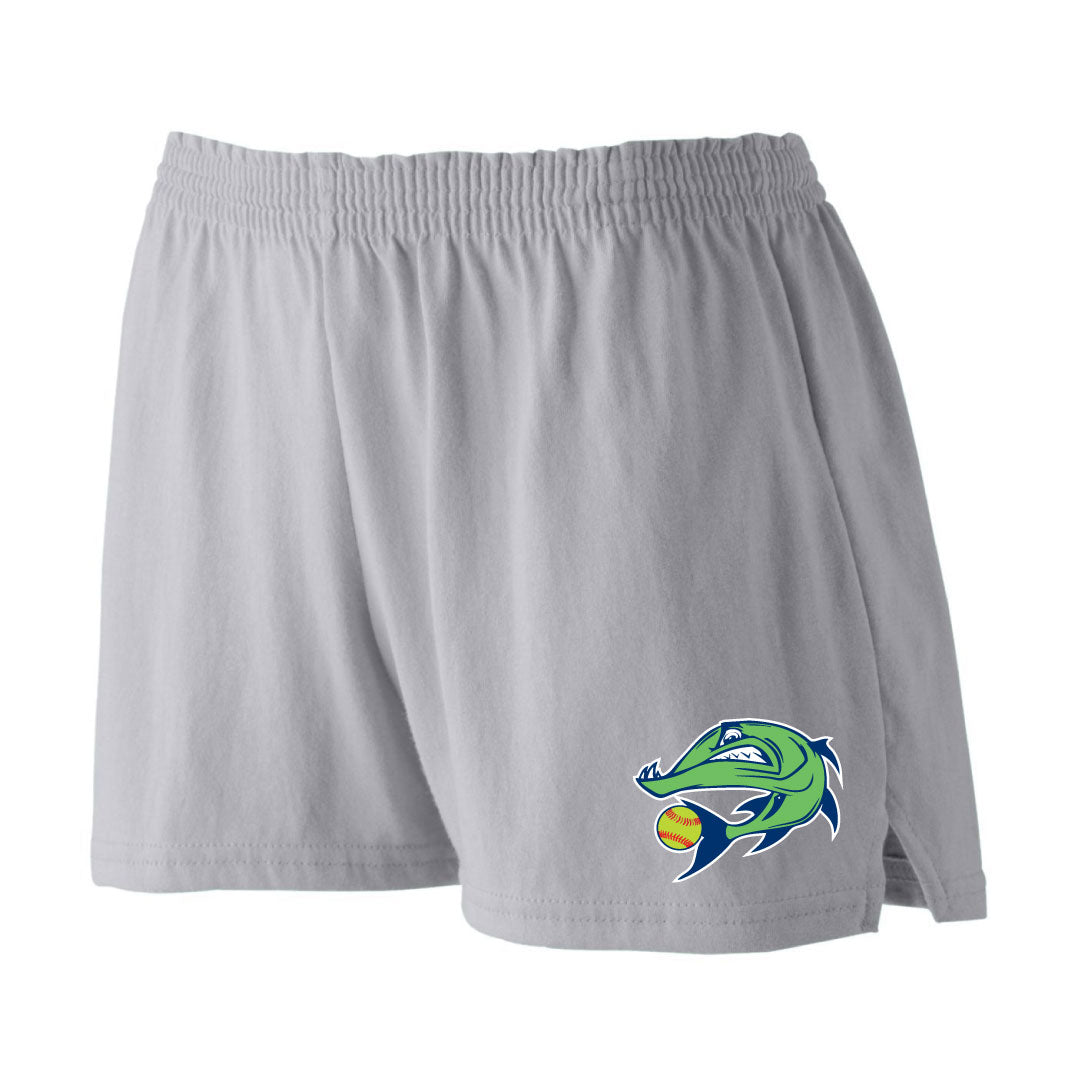 Barracudas Softball Jersey Knit Shorts Logowear Barracudas Grey Girls M