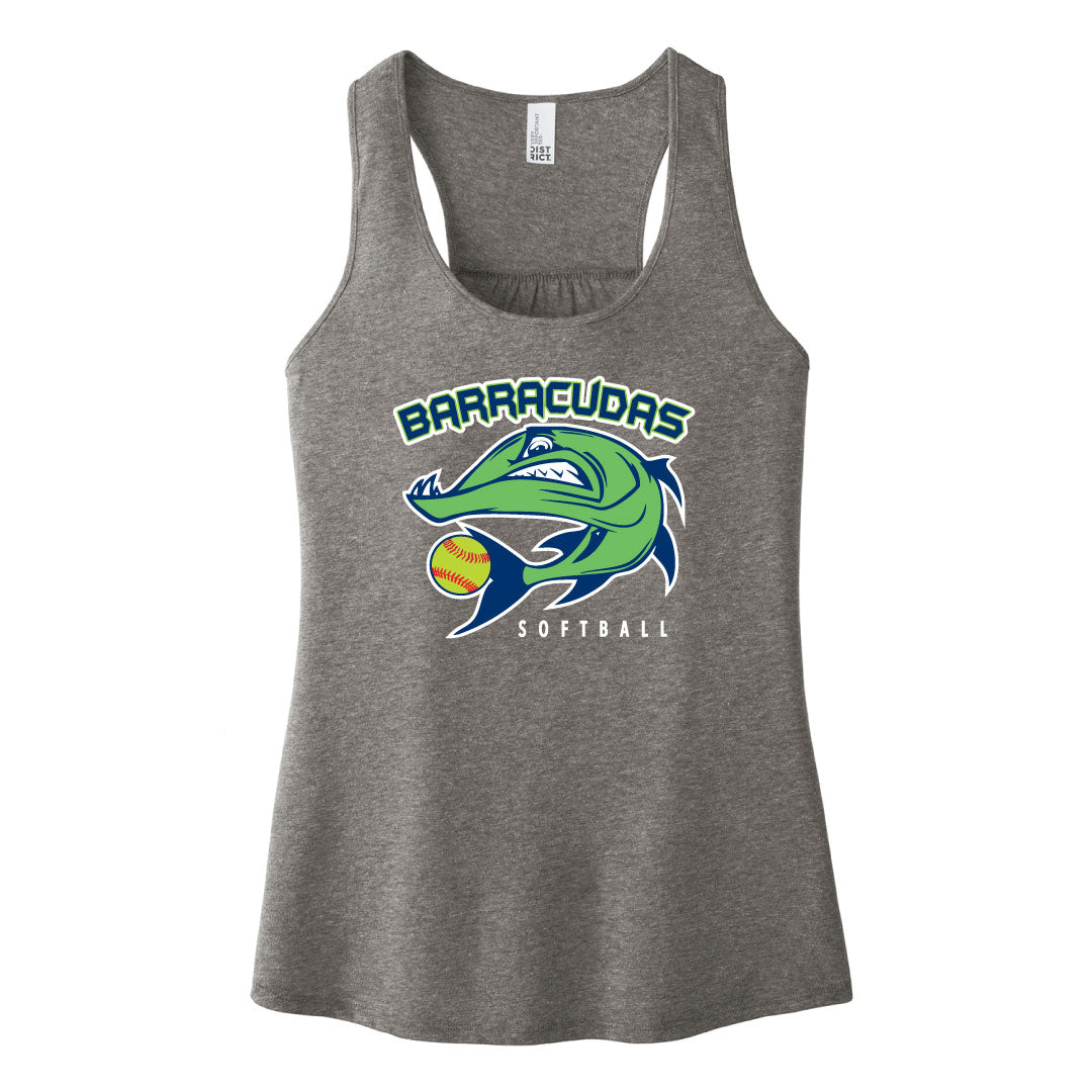 Barracudas Softball Ladies Tank Logowear Barracudas Grey Girls M