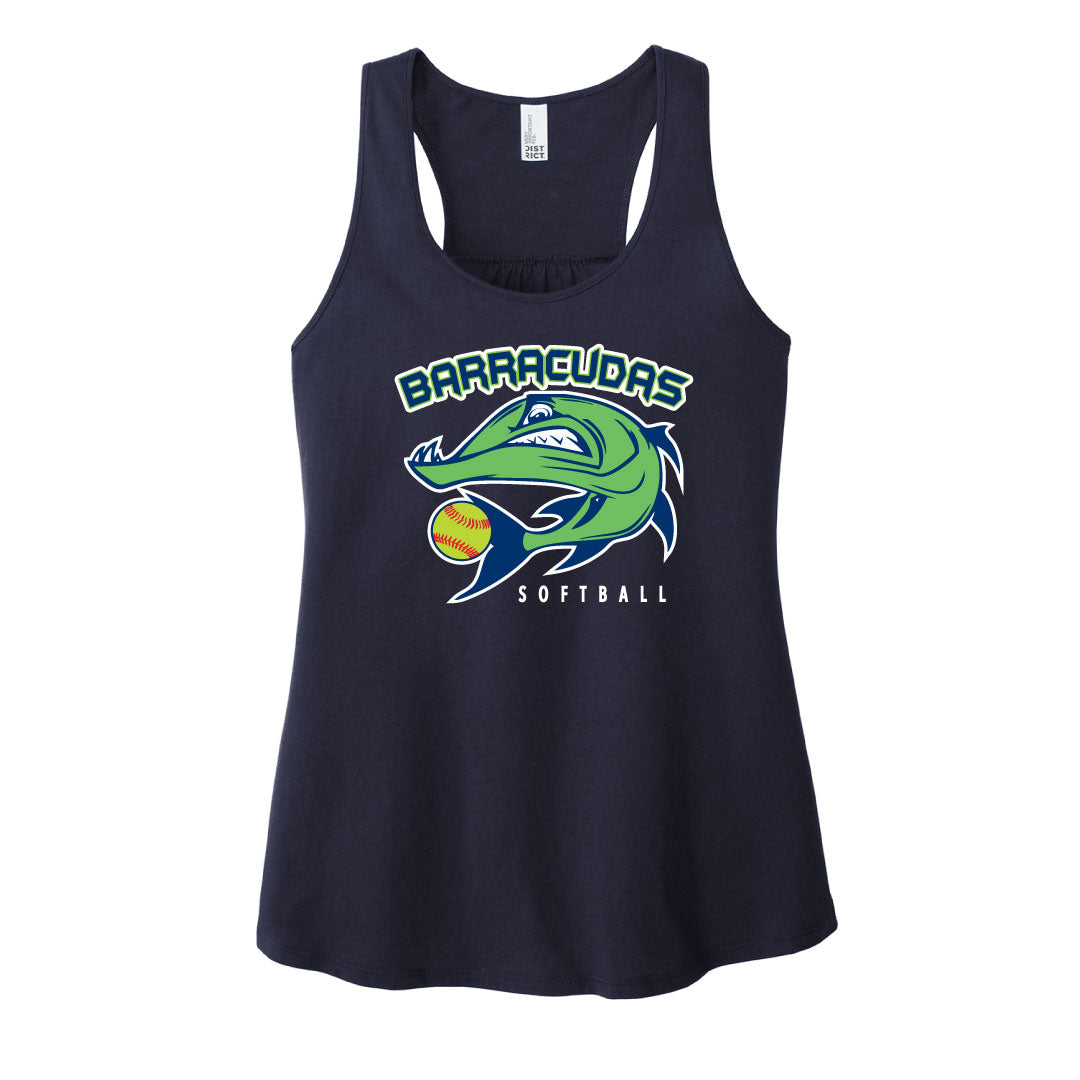 Barracudas Softball Ladies Tank Logowear Barracudas Navy Girls M