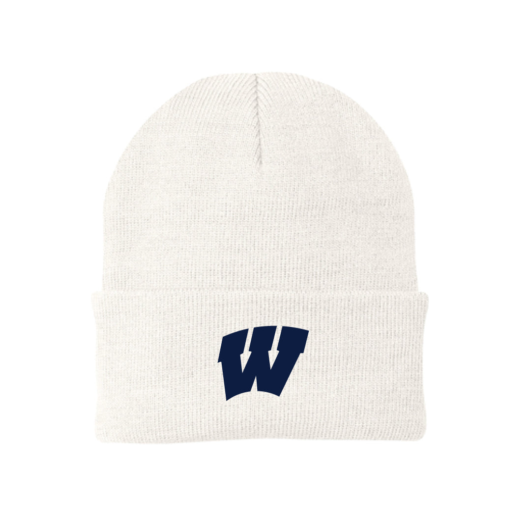 Westport Basketball Knit Beanie Logowear Westport Basketball White