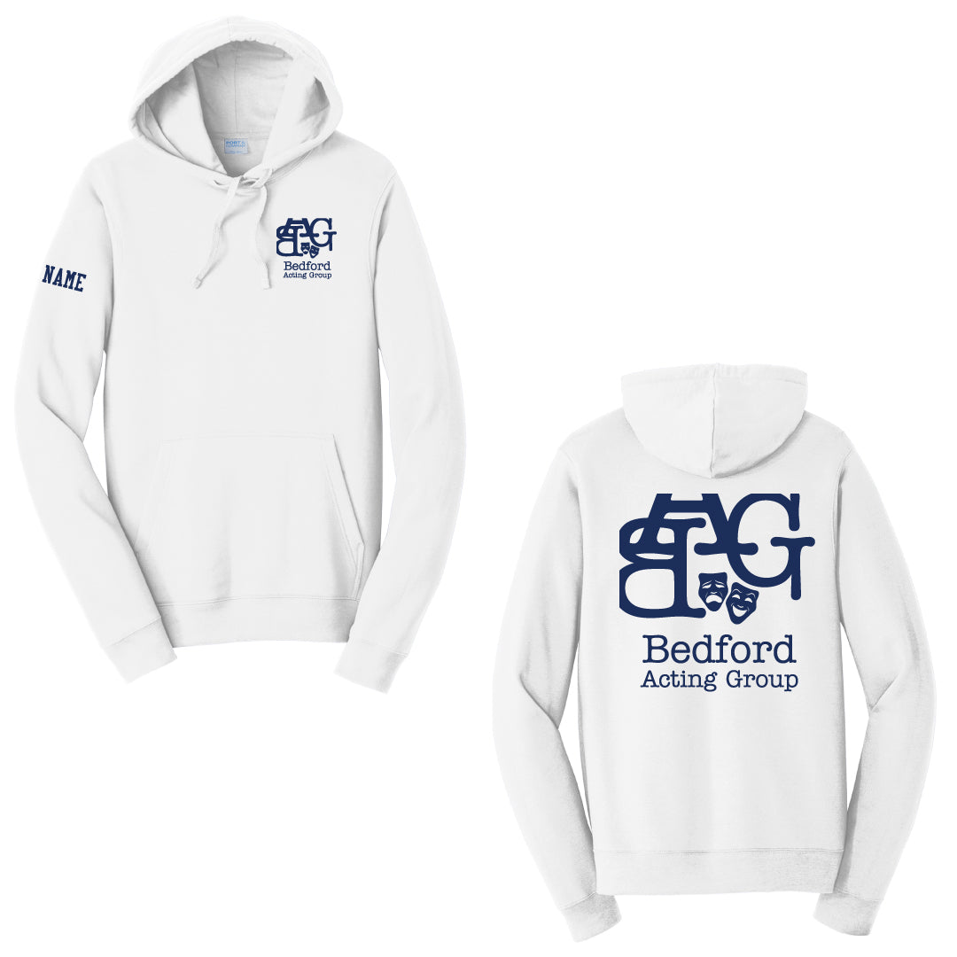 Bedford Acting Group Hoodie Logowear Bedford Acting Group White Adult XS