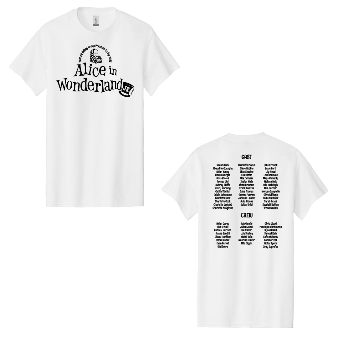 B.A.G. Presents Alice In Wonderland Cotton Short Sleeve Logowear B.A.G Presents Alice In Wonderland White Youth S