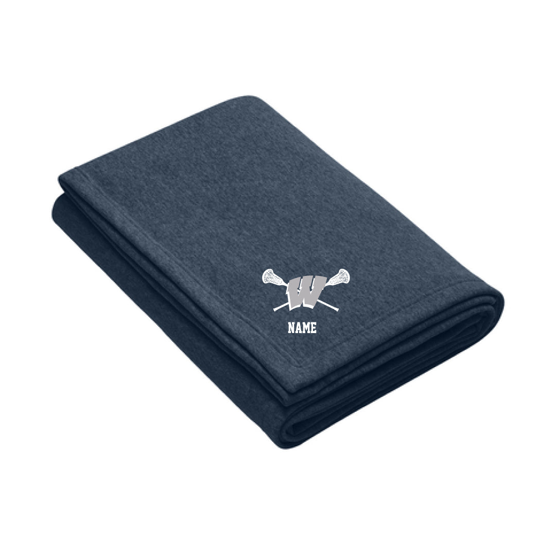 Westport PAL Girls Lacrosse Sweatshirt Blanket Logowear Westport PAL Girls Lacrosse Heather Navy