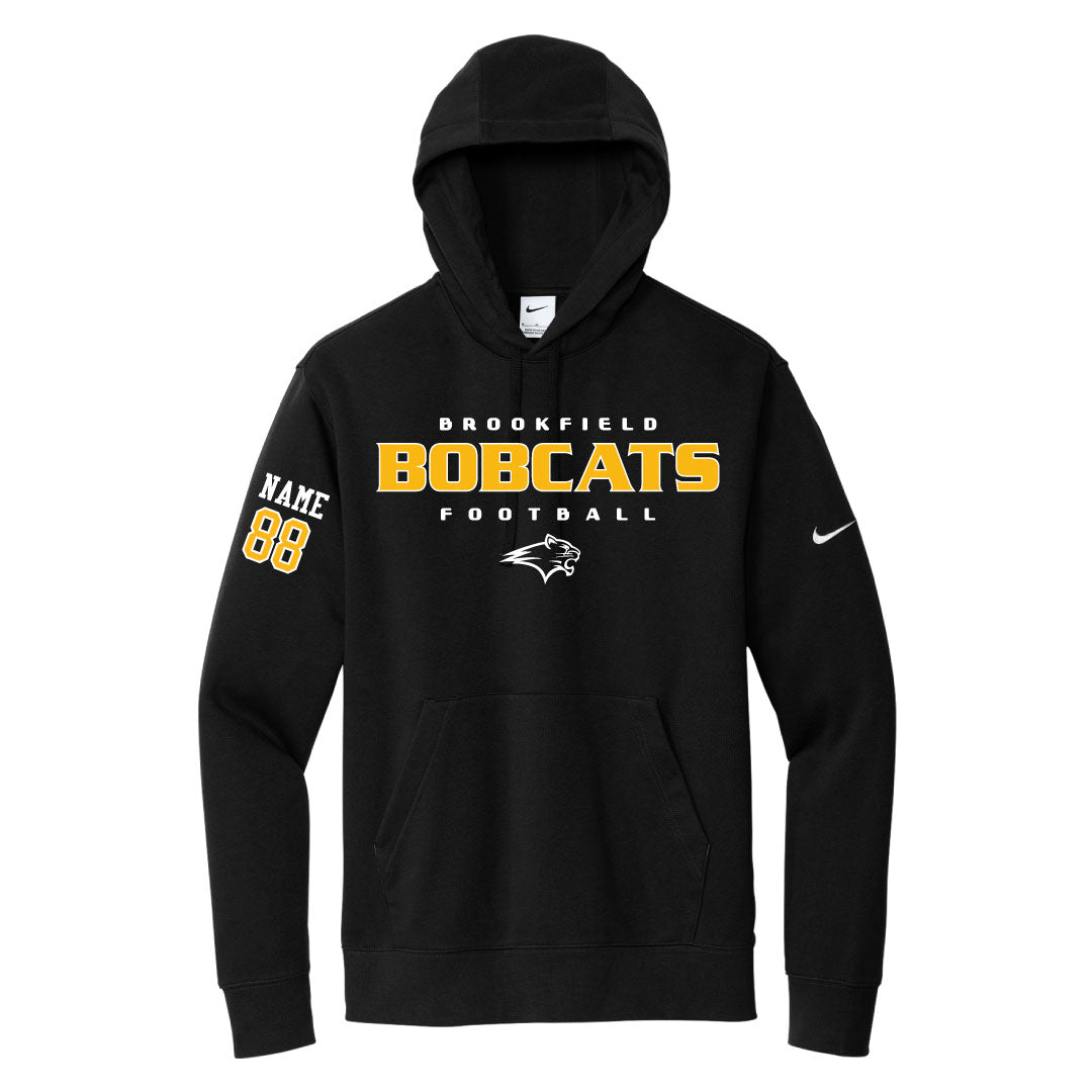 Brookfield Football Nike Hooded Sweatshirt Logowear Brookfield Football Black Mens XS