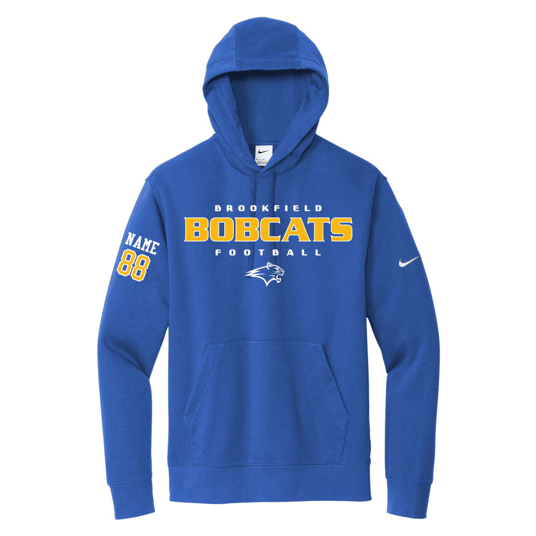 Brookfield Football Nike Hooded Sweatshirt Logowear Brookfield Football Royal Mens XS