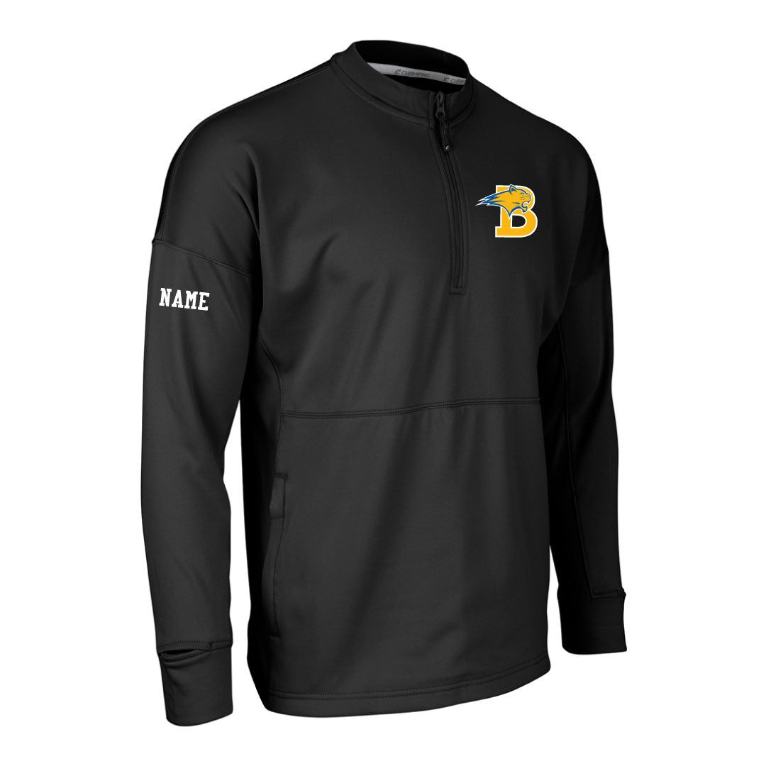 Brookfield Football 1/4 Fleece Crewneck Logowear Brookfield Football Black Mens S