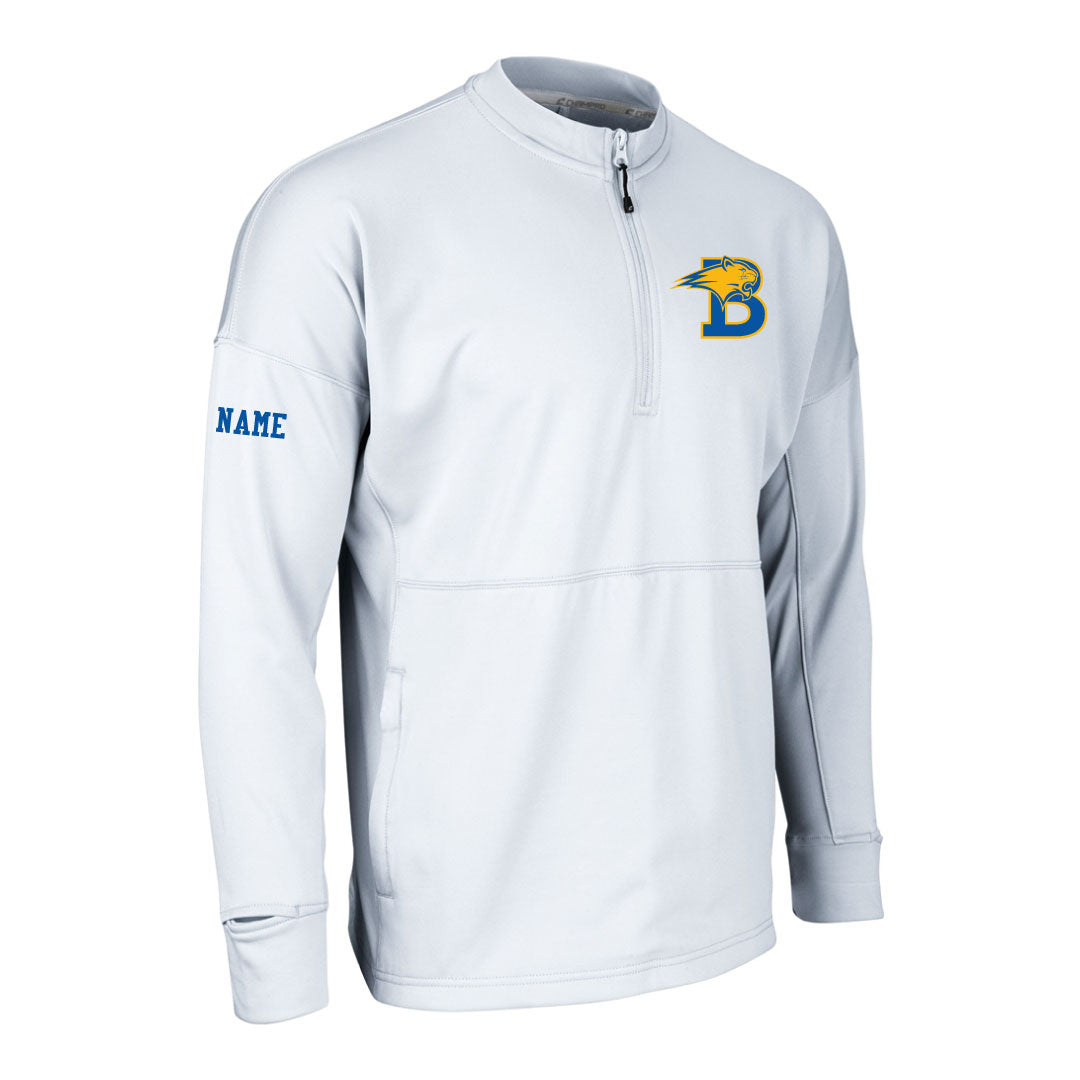 Brookfield Football 1/4 Fleece Crewneck Logowear Brookfield Football White Mens S